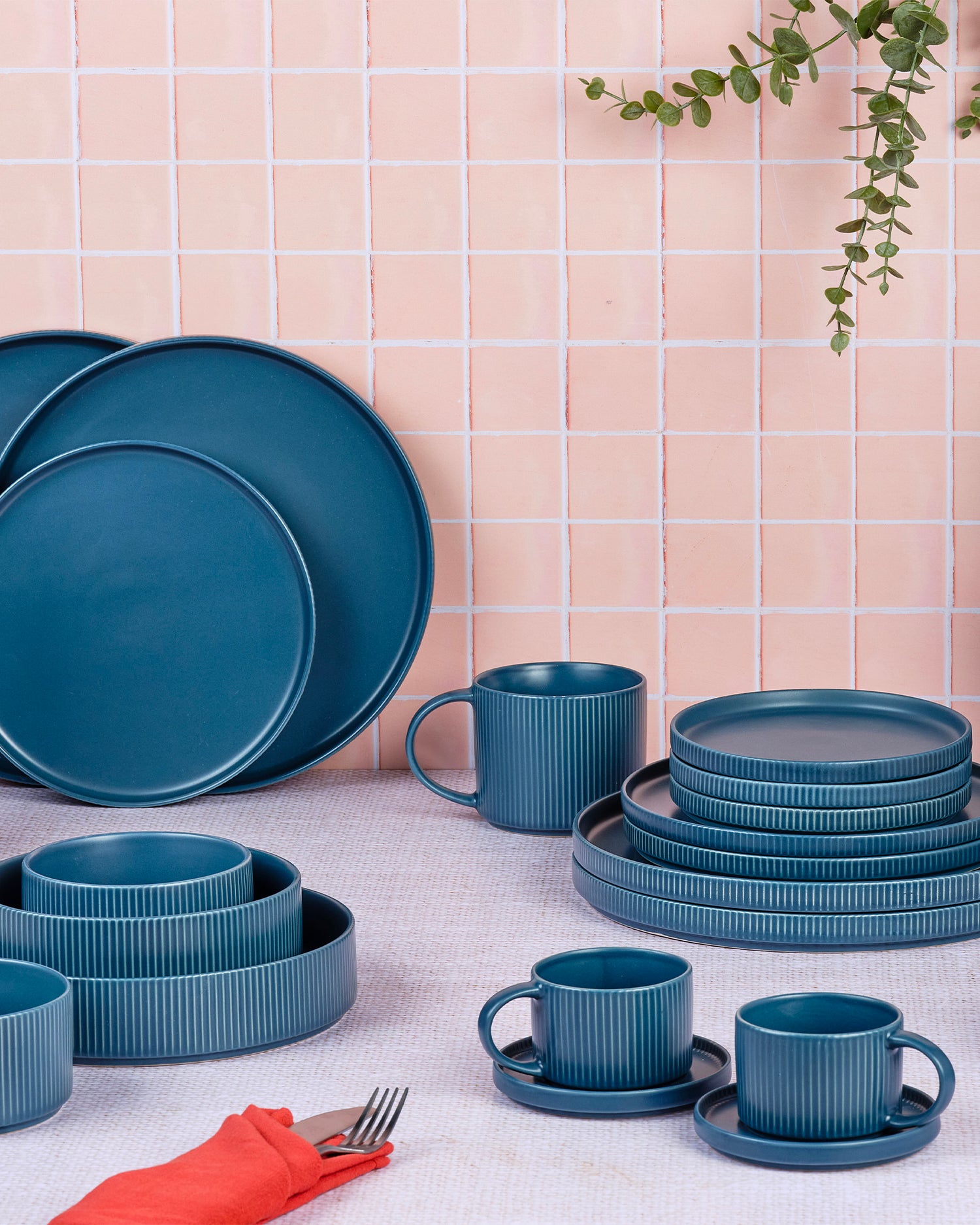 Set 3 piatti da portata in grès Scandi
