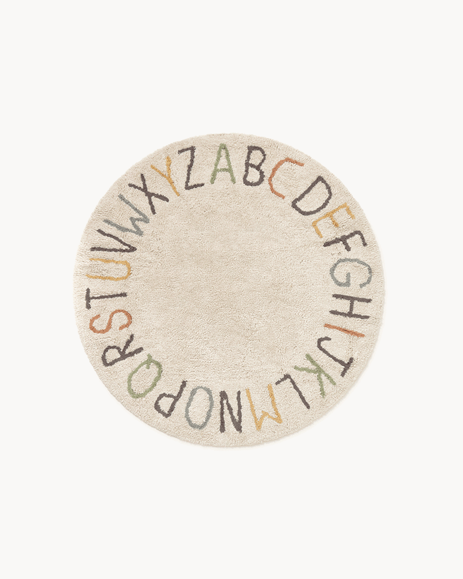 Tappeto lavabile in cotone realizzato a mano ABC