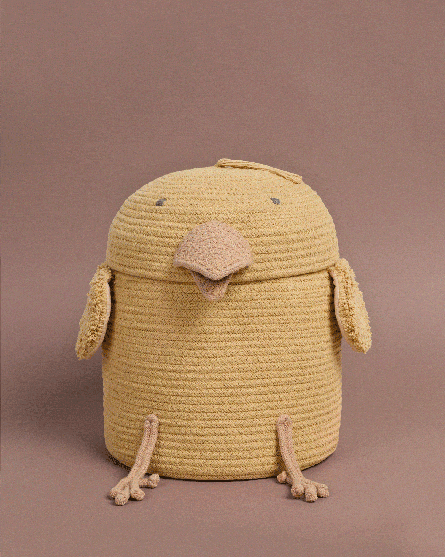 Cesto con coperchio realizzato a mano Charlie the Chicken