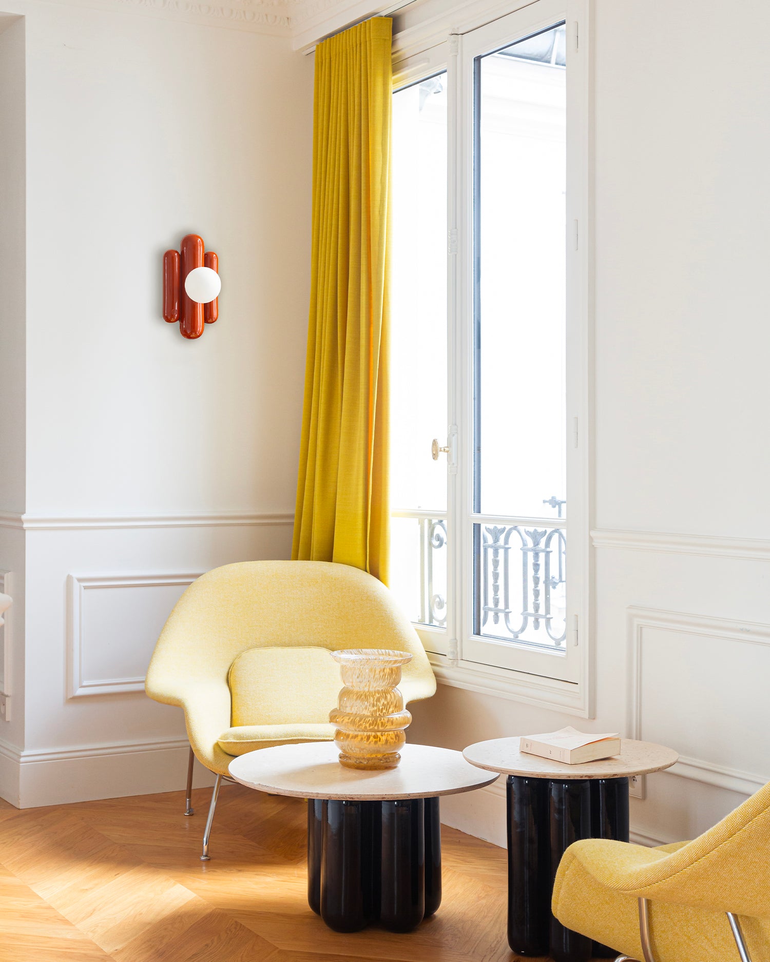 Lampada da parete in ceramica Madeleine