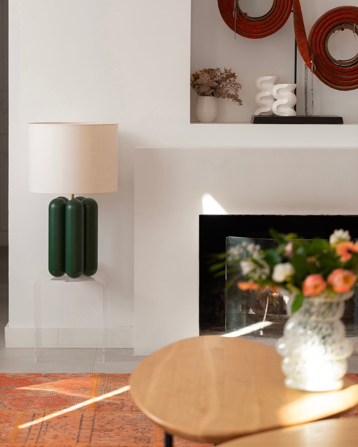 Lampada in legno con paralume La Grande Charlotte