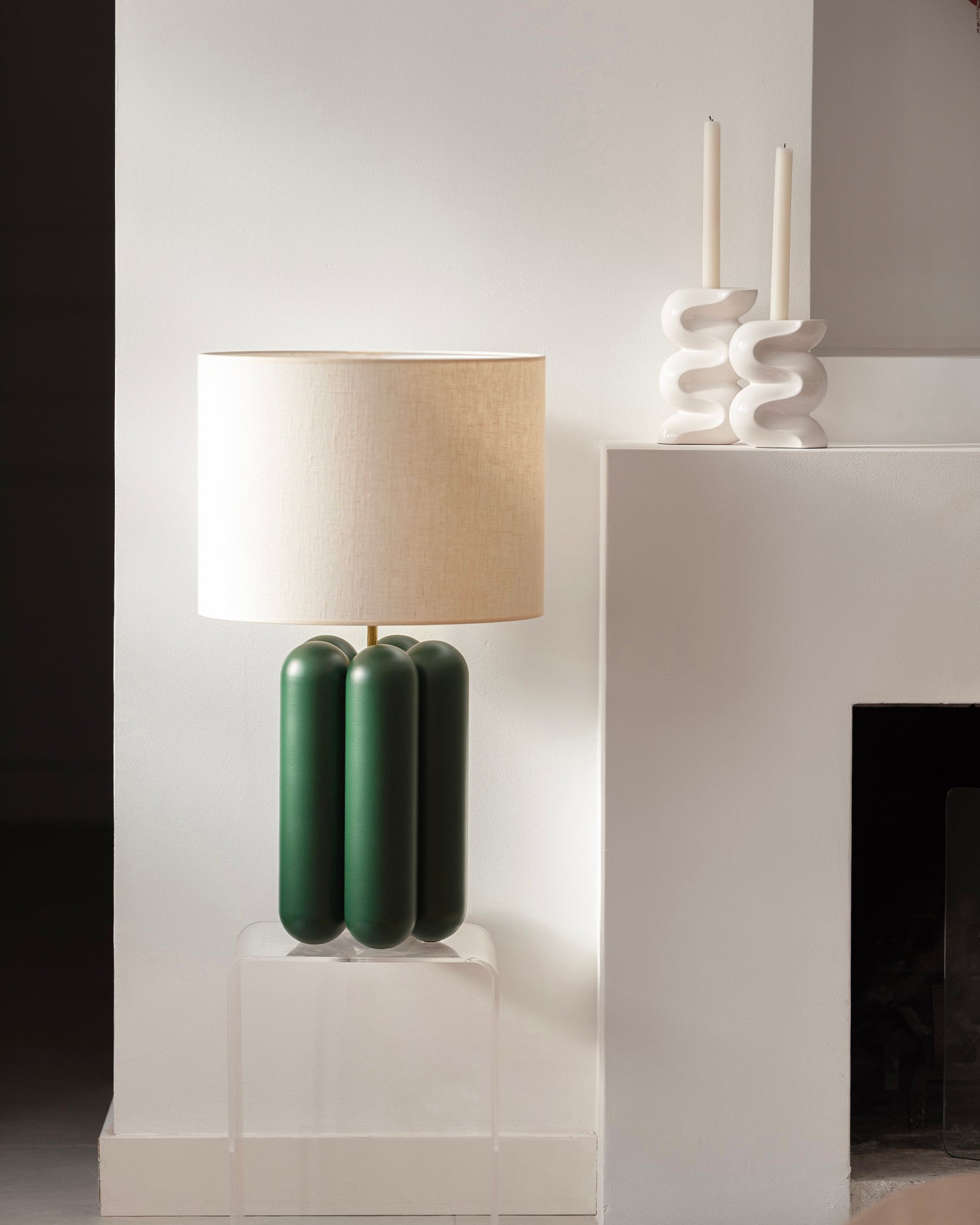 Lampada in legno con paralume La Grande Charlotte