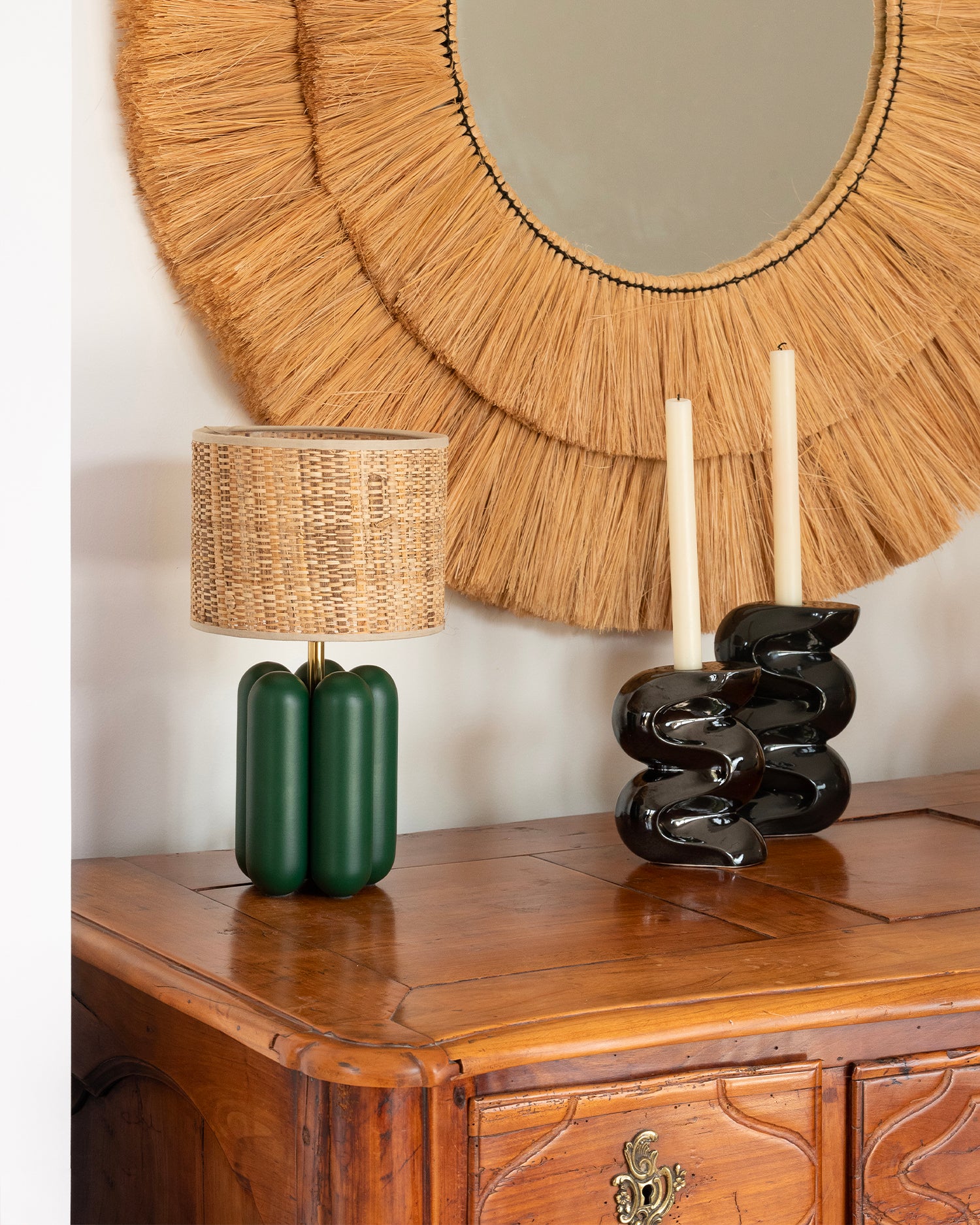 Lampada in legno con paralume La Petite Charlotte