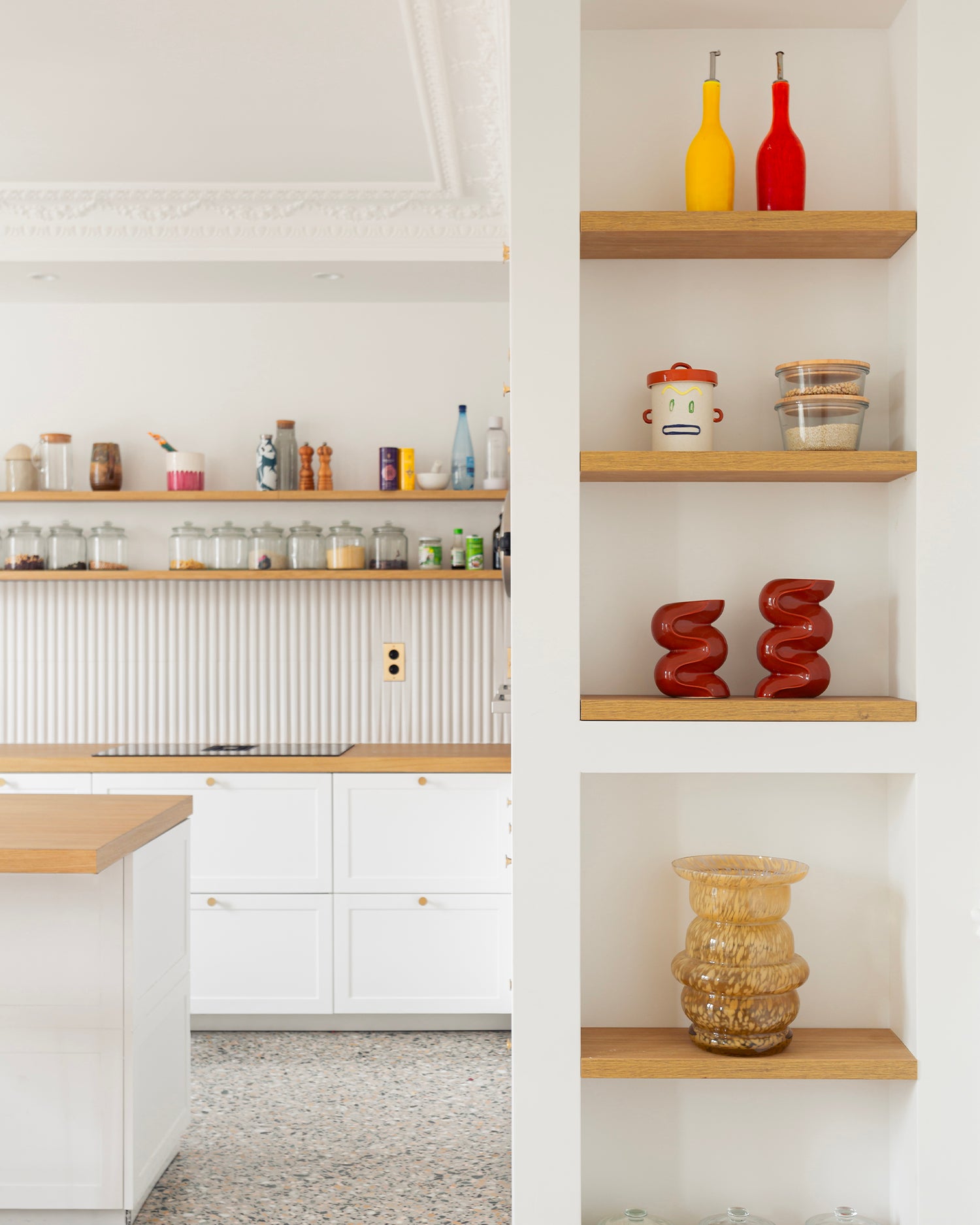 Set 2 portacandele in ceramica Ganache