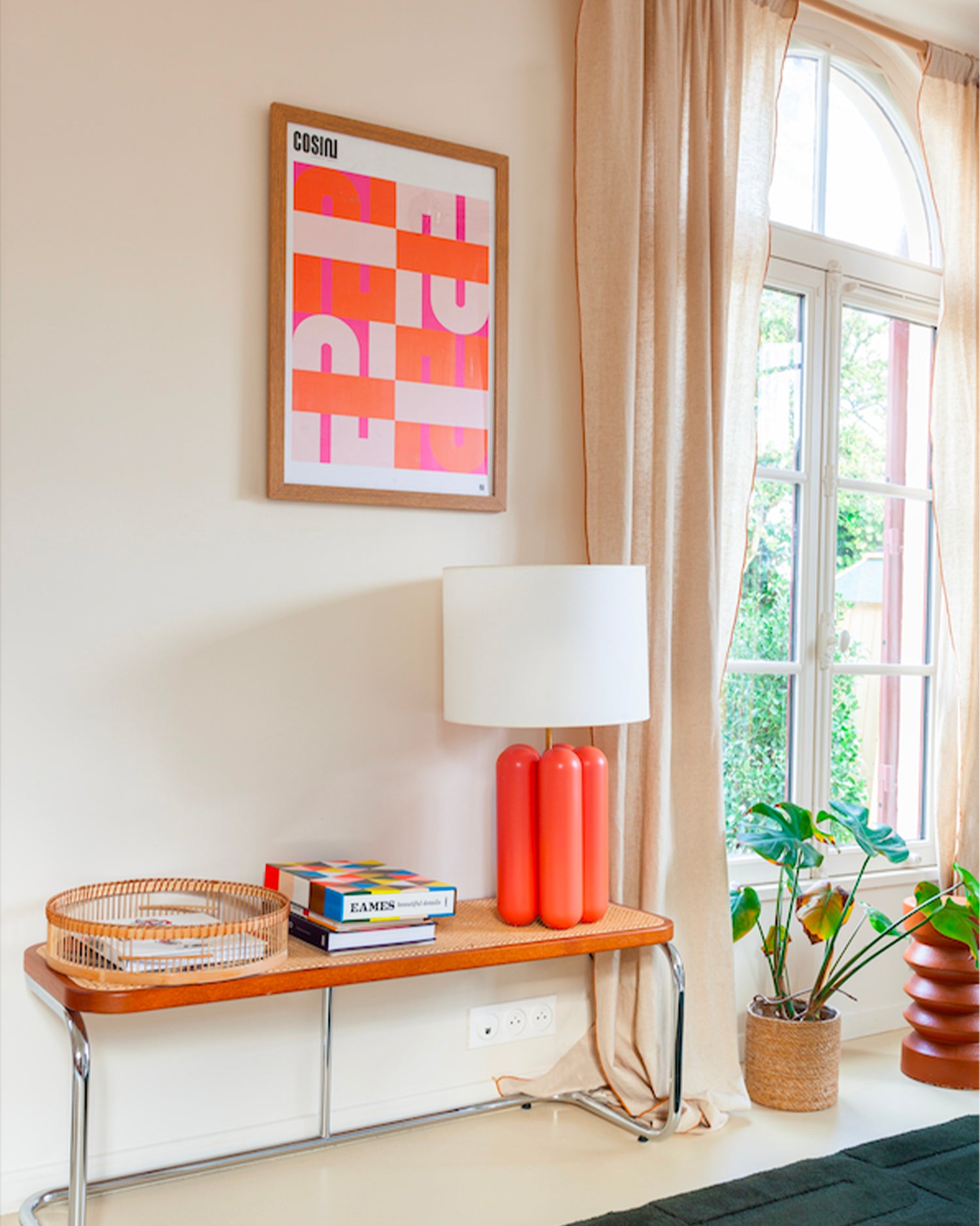 Lampada in legno con paralume La Grande Charlotte