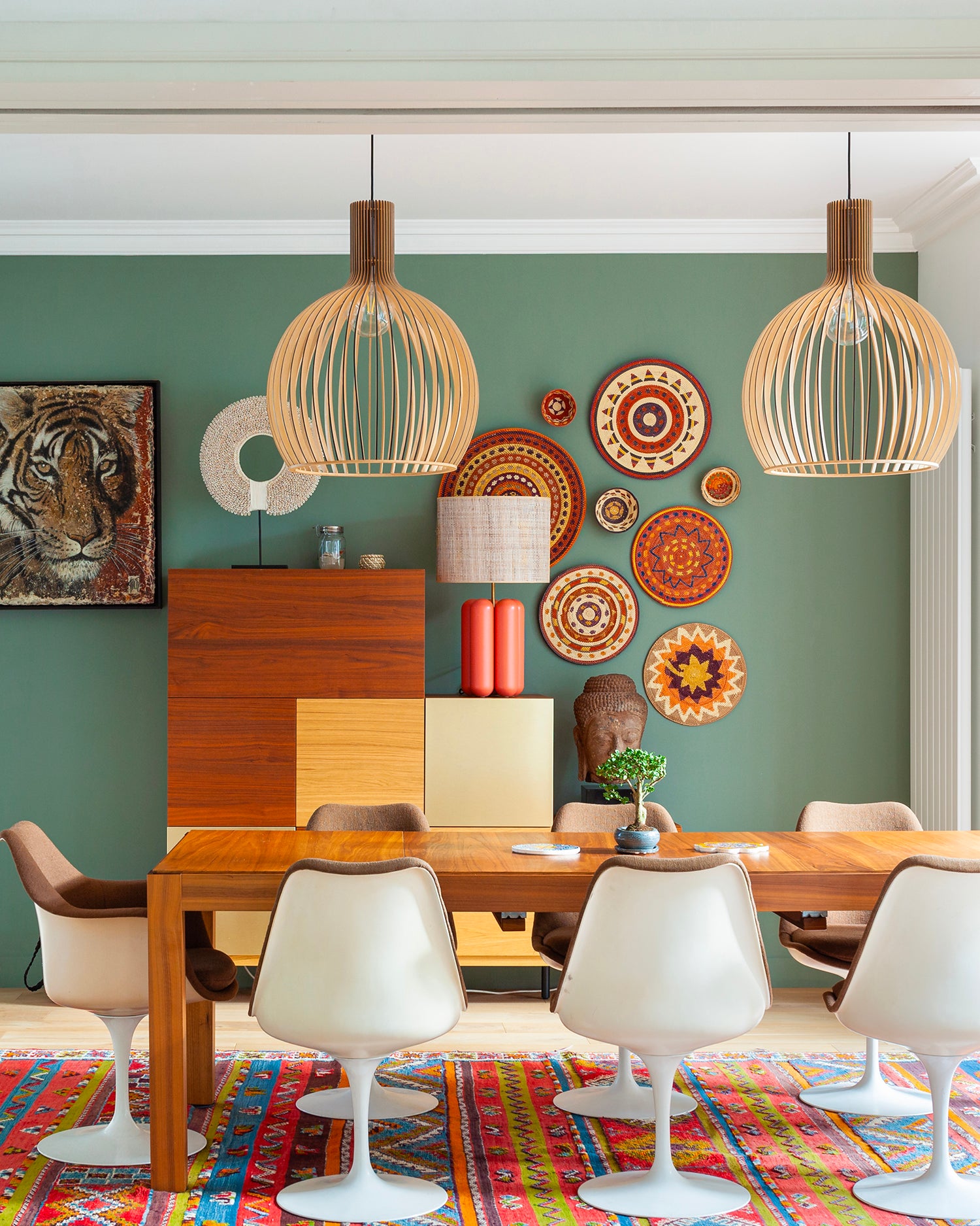 Lampada in legno con paralume La Grande Charlotte