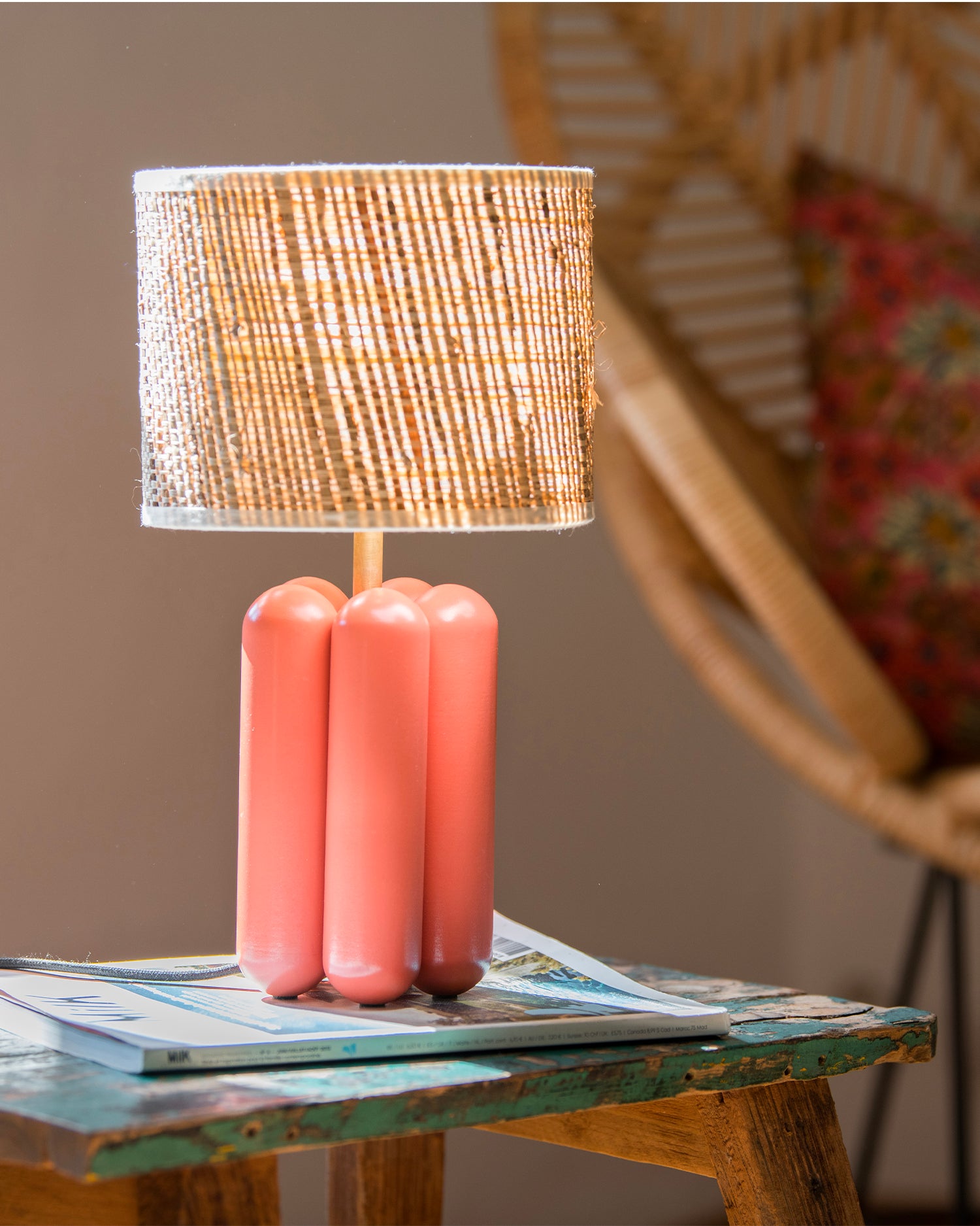 Lampada in legno con paralume La Petite Charlotte