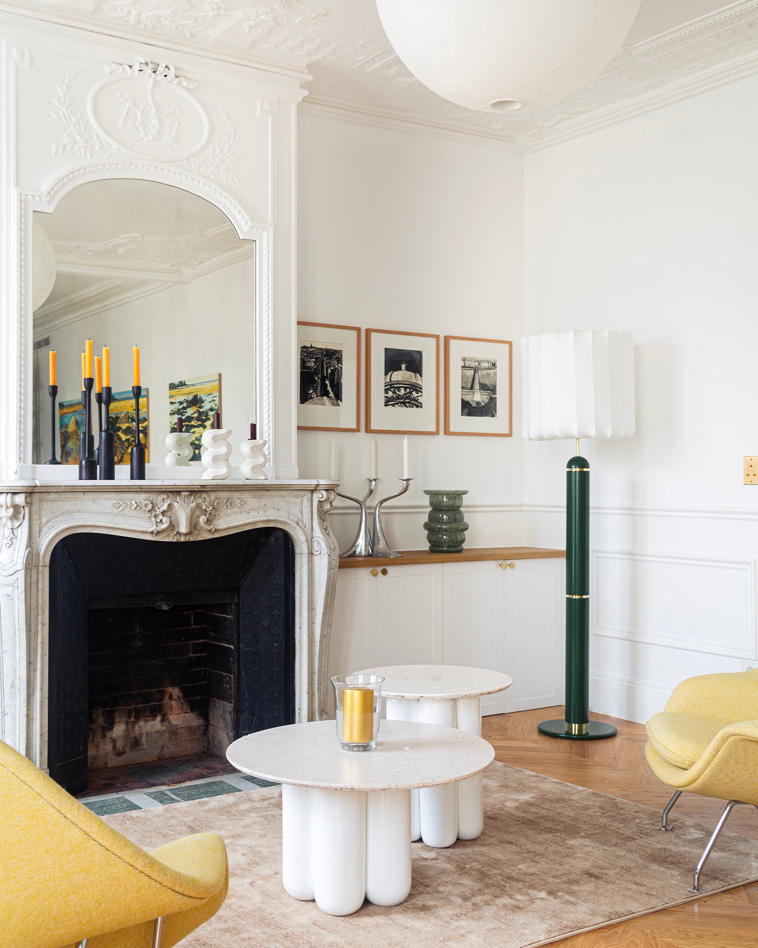 Set 2 portacandele in ceramica Ganache