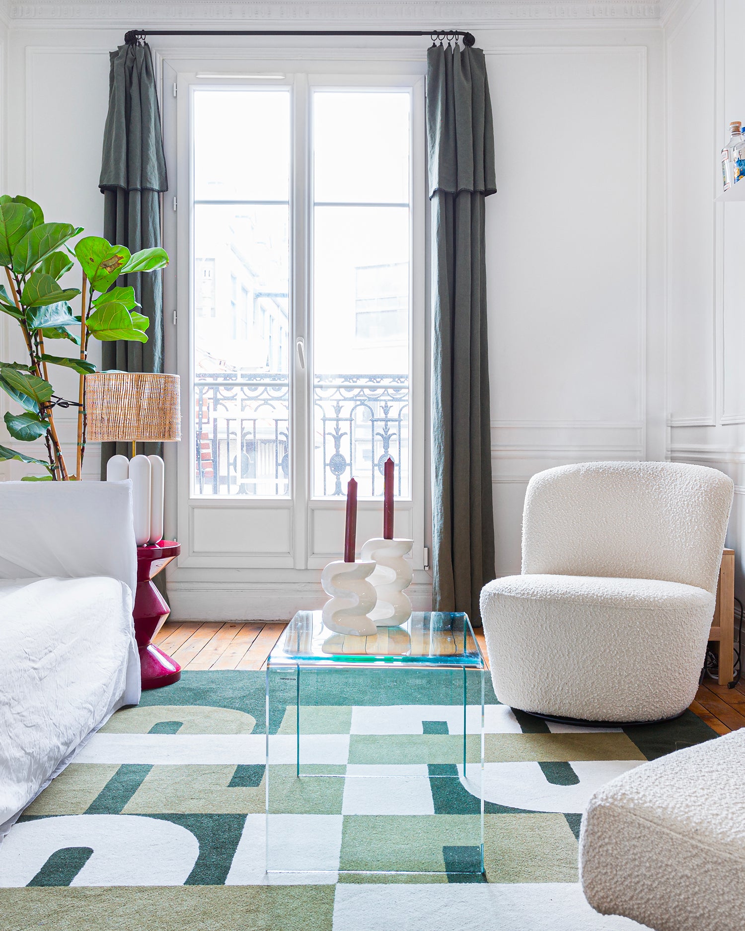 Set 2 portacandele in ceramica Ganache