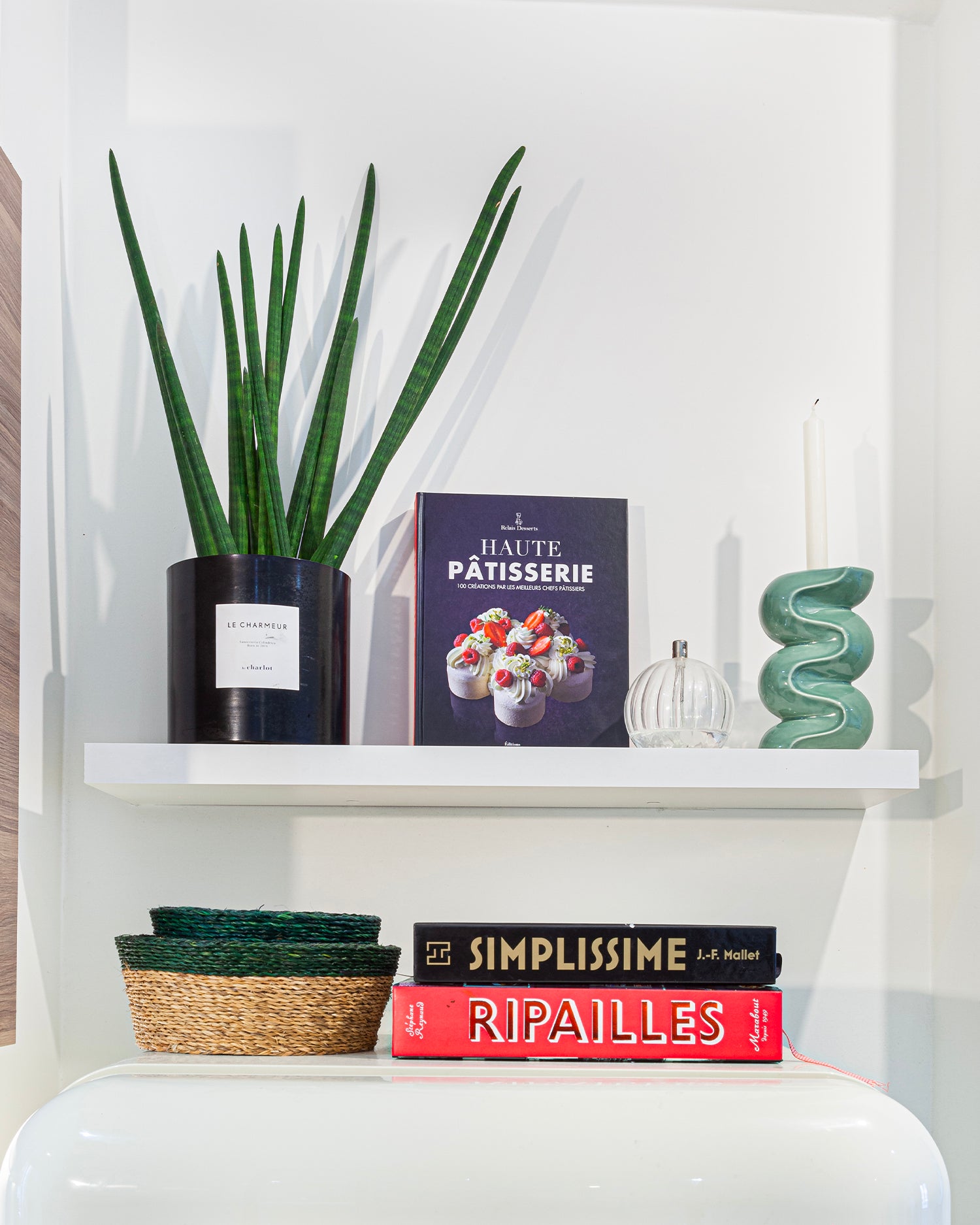 Set 2 portacandele in ceramica Ganache