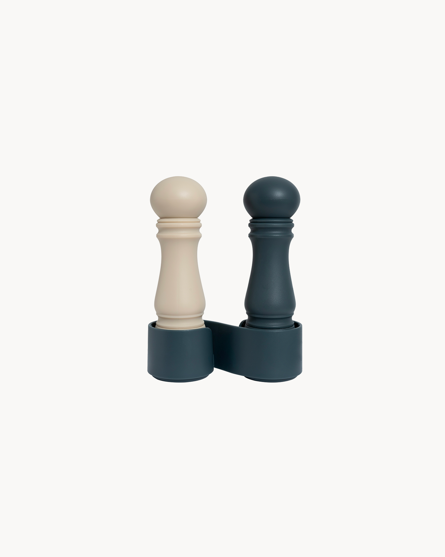 Set 2 macinaspezie da tavolo Mini, navy e beige