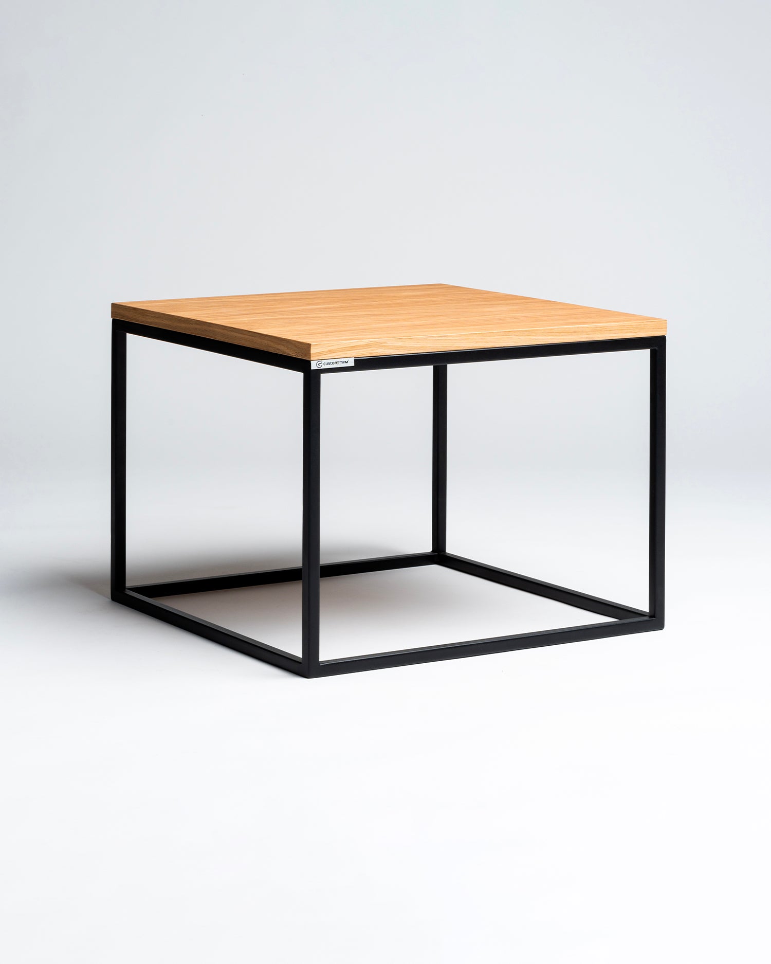 Pouf tavolino in metallo e legno Tensio