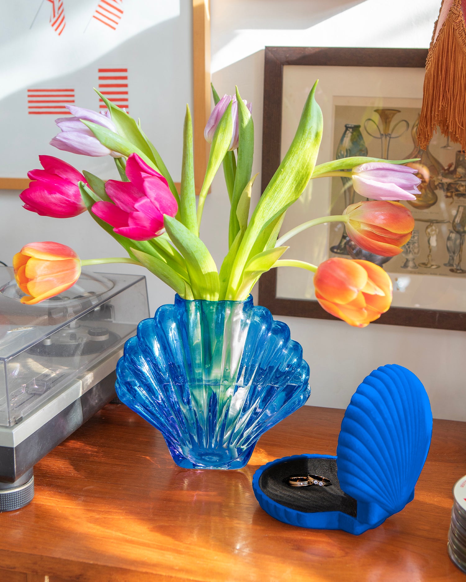 Vaso in vetro fatto a mano Seashell