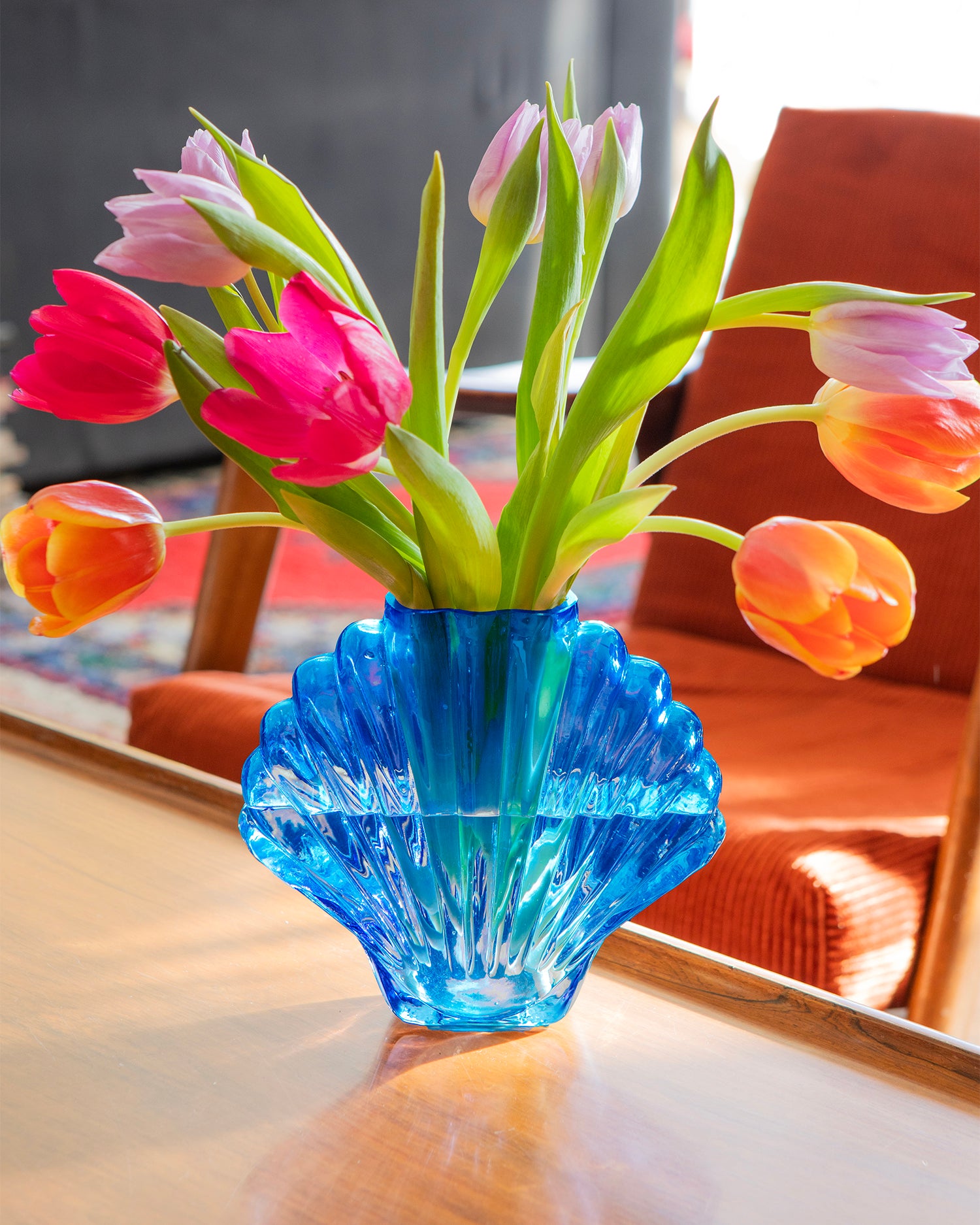 Vaso in vetro fatto a mano Seashell