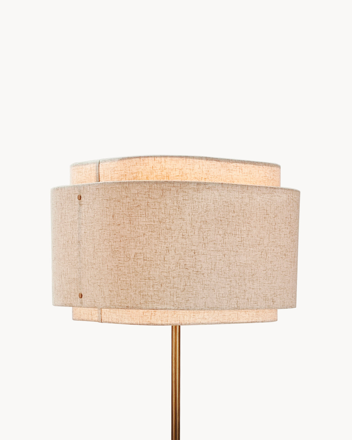 Lampada da terra in lino e ottone Takai