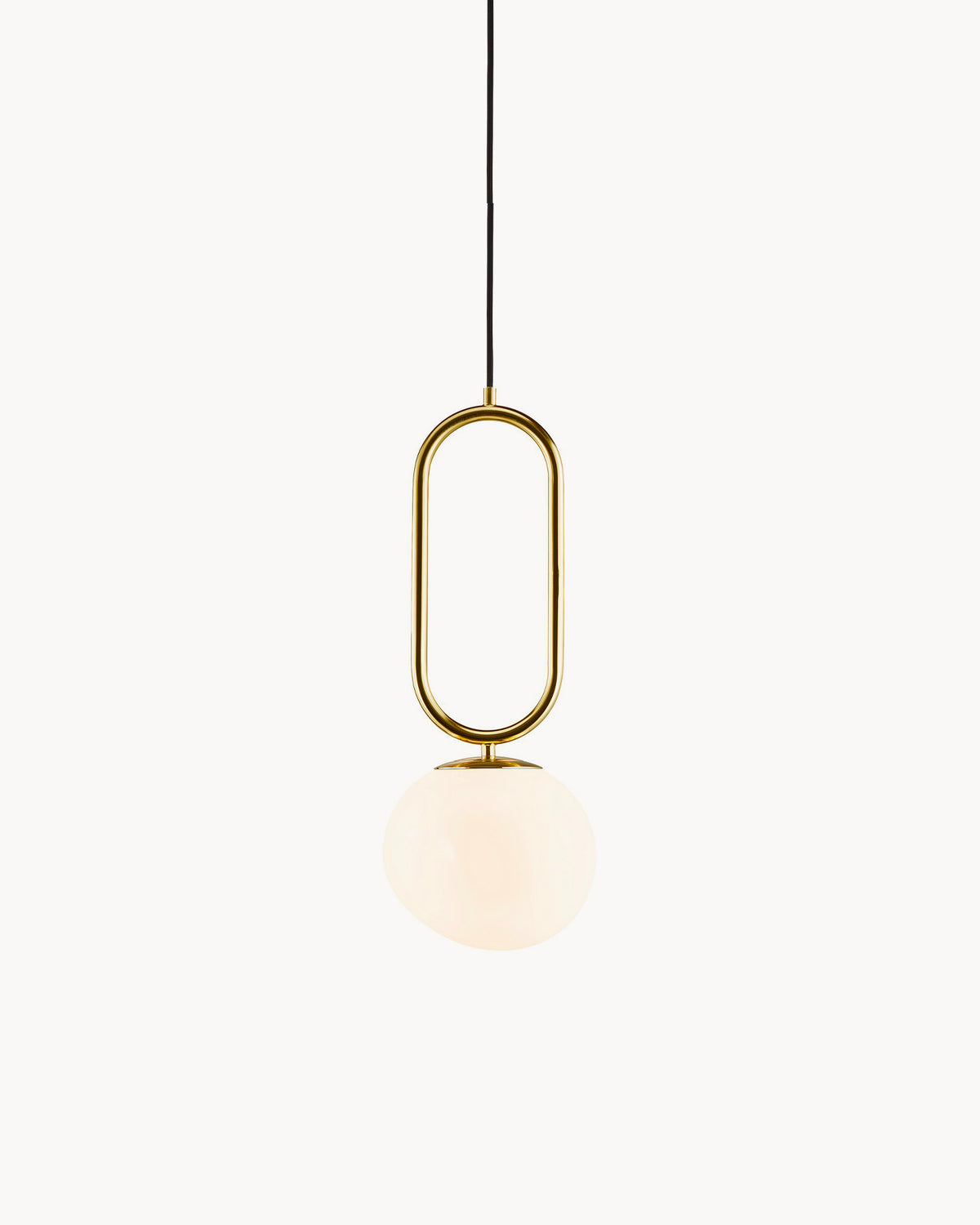 Lampada a sospensione in vetro e ottone Shapes 27
