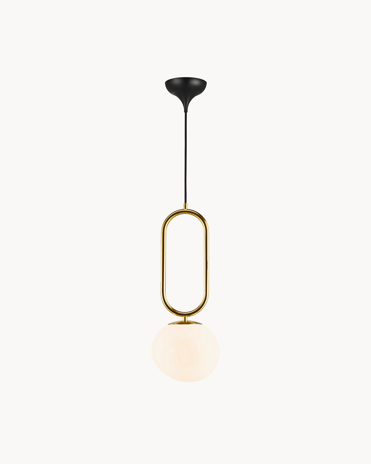 Lampada a sospensione in vetro e ottone Shapes 27