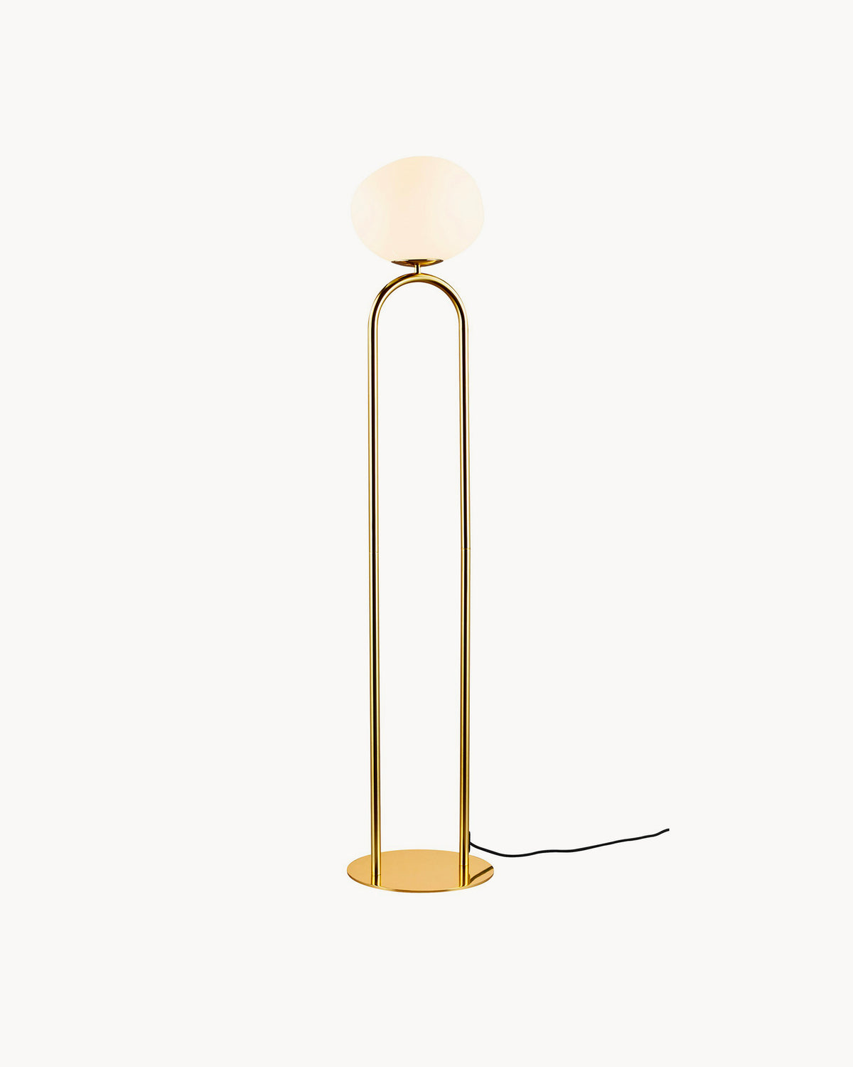 Lampada da terra in vetro e ottone Shapes