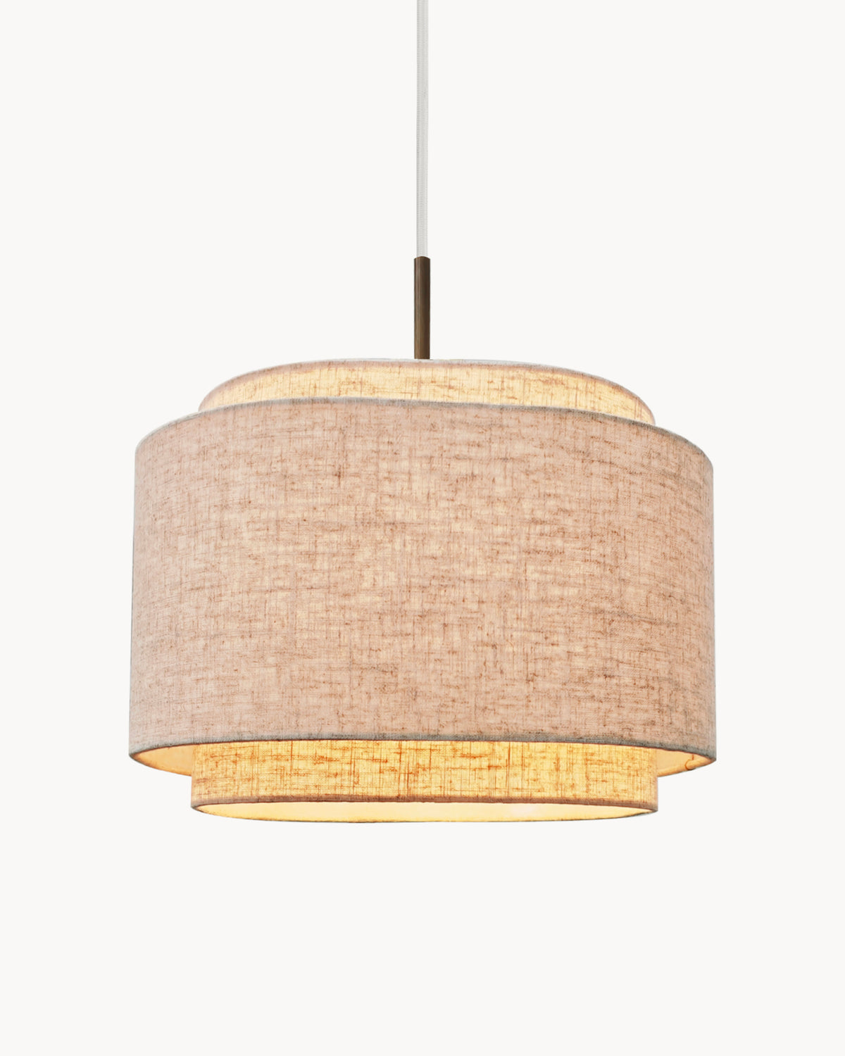 Lampada a sospensione in lino e ottone Takai