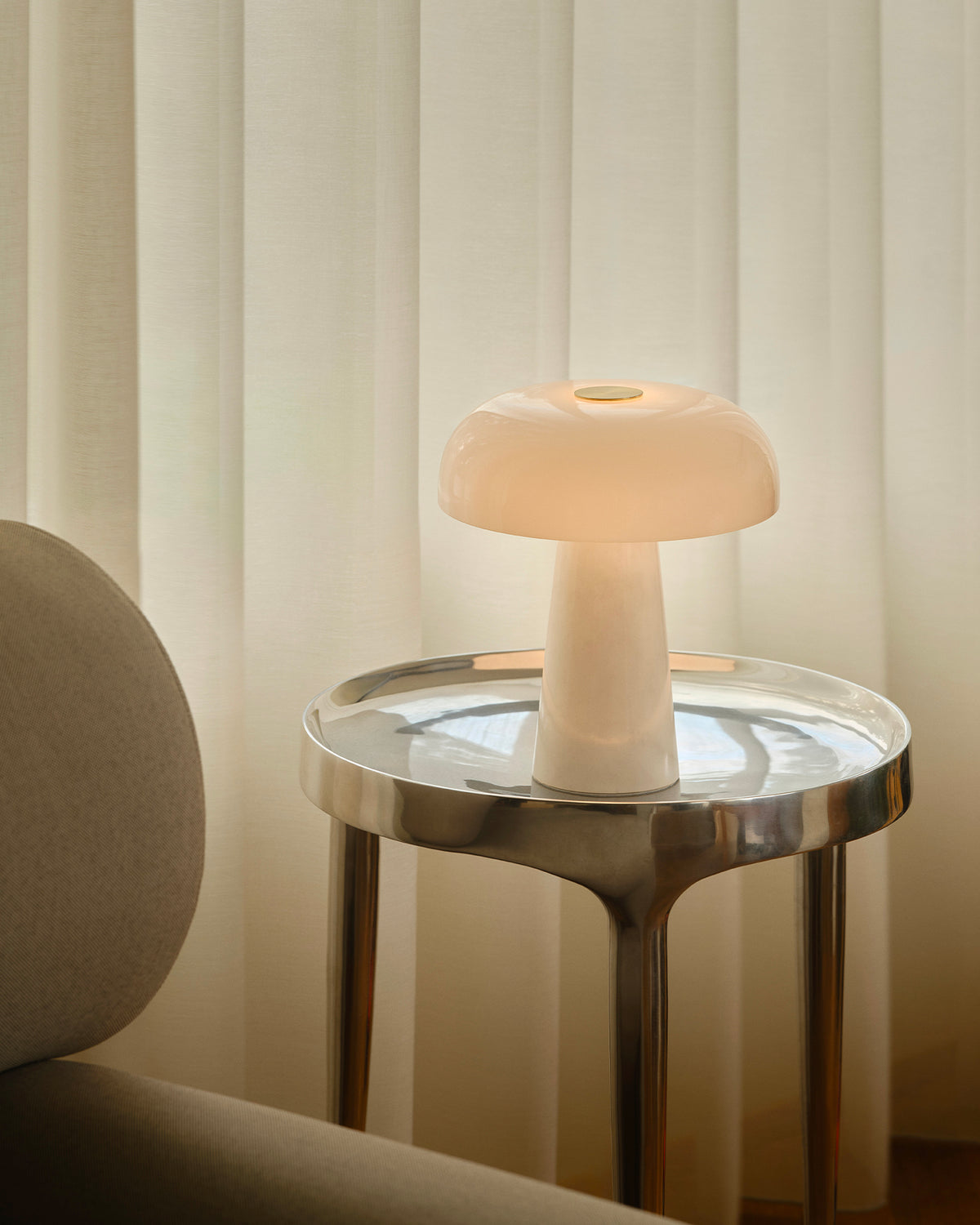 Lampada da tavolo in marmo e vetro Glossy Mini