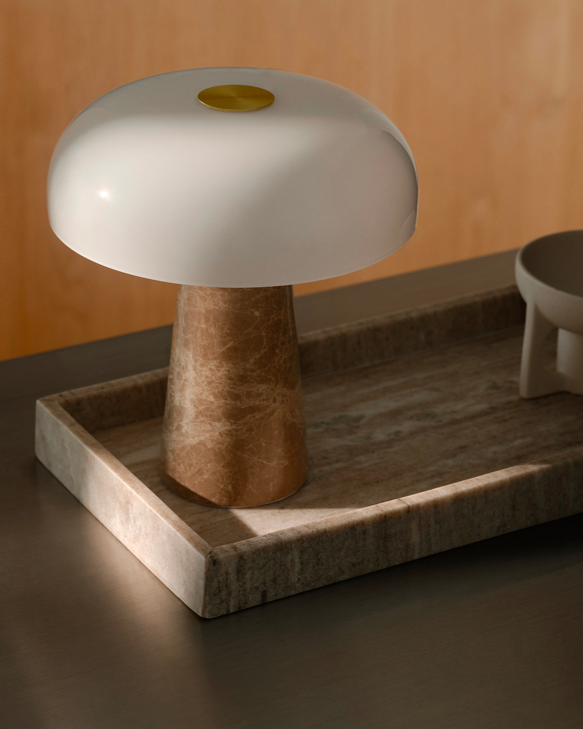 Lampada da tavolo in marmo e vetro Glossy Mini