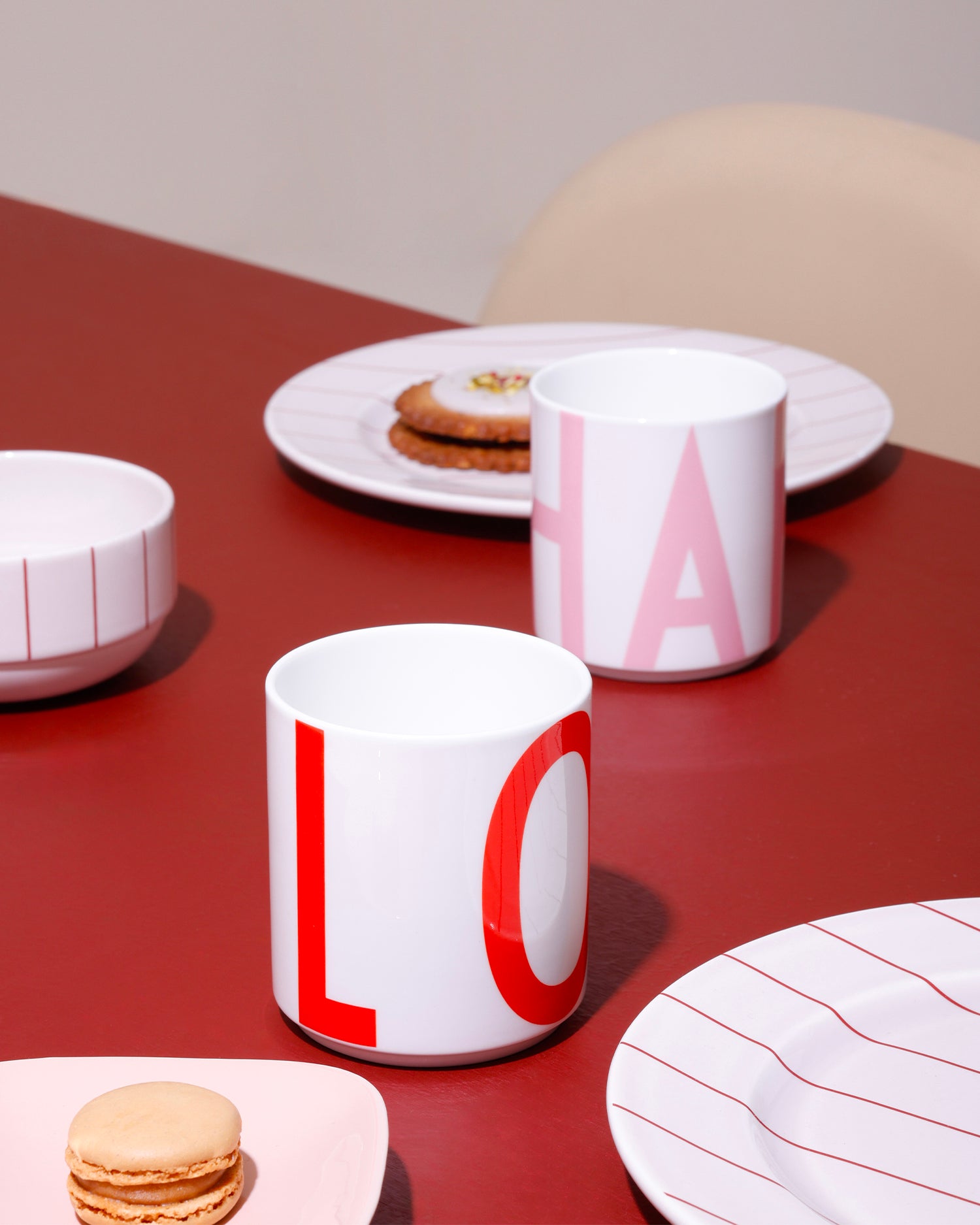 Tazza di design con scritta "Smile" XL Vintage ABC