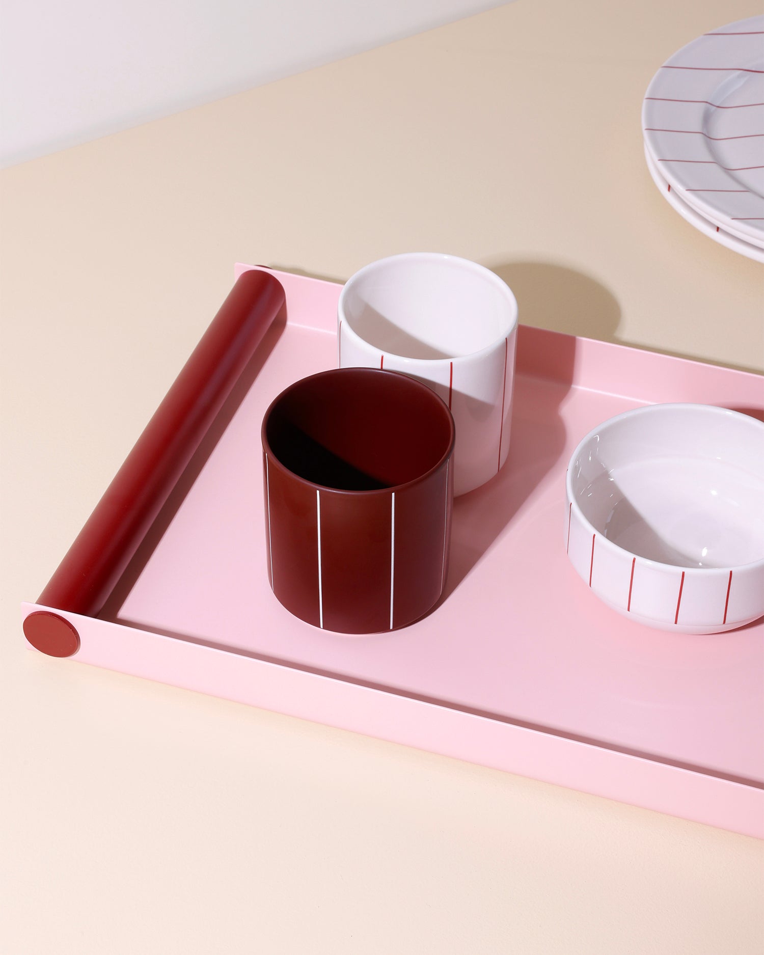 Vassoio decorativo in metallo Ray Large