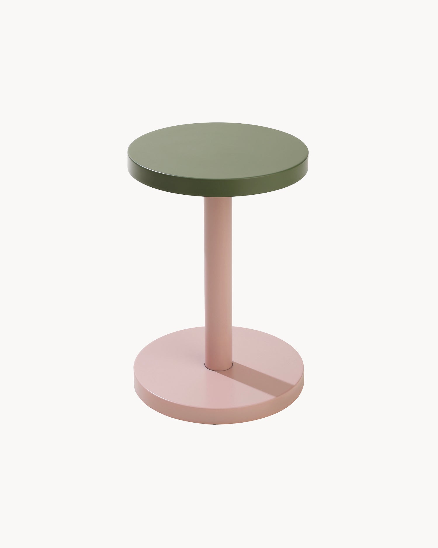 Tavolino rotondo in metallo Trisse