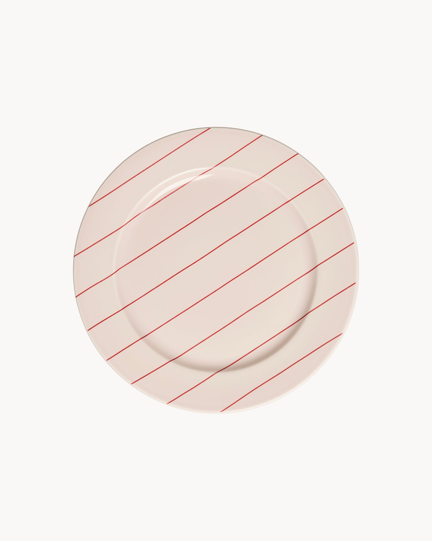 Piatto piano di design a righe Pyjamas