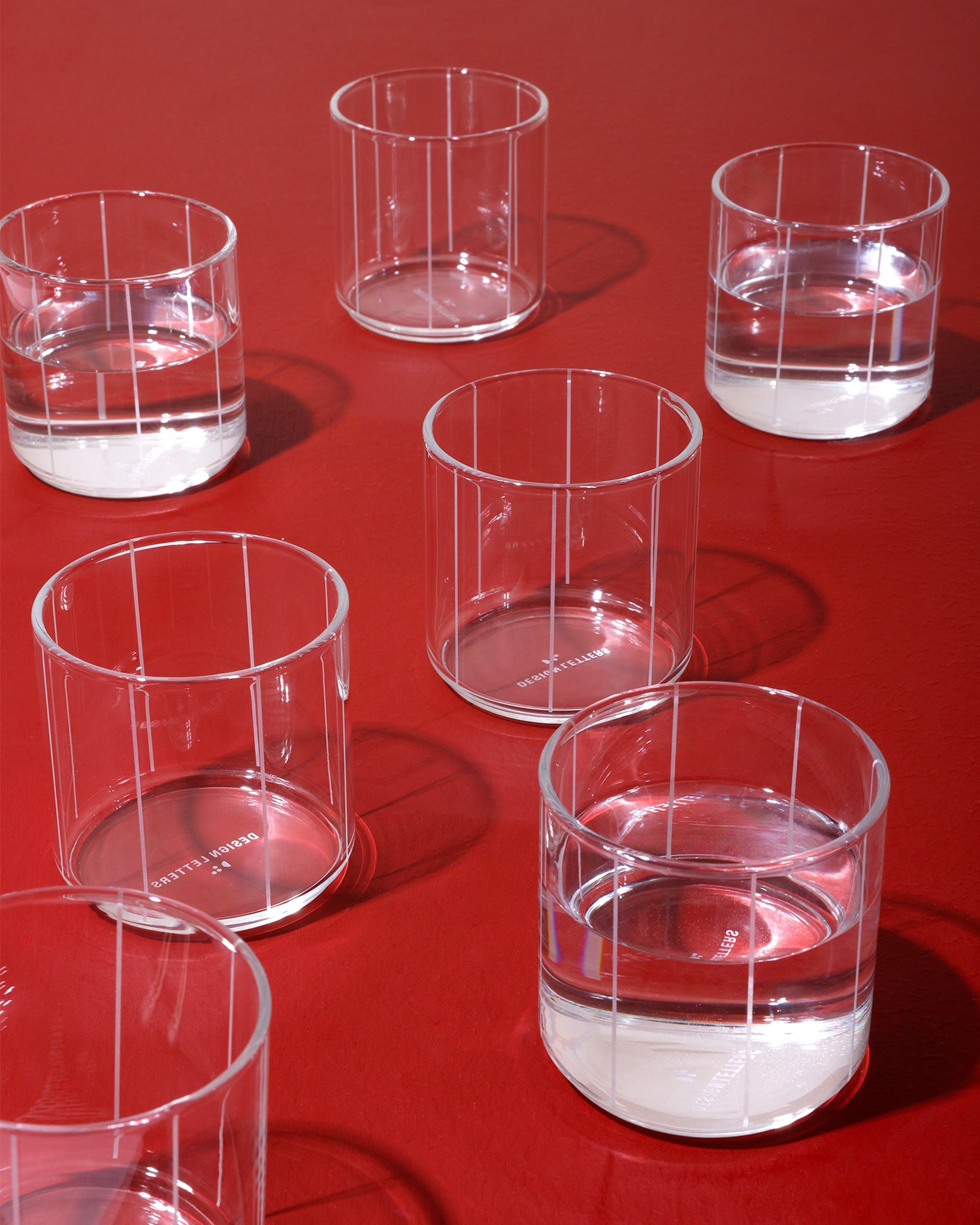 Set 4 bicchieri in vetro borosilicato a righe Pyjamas