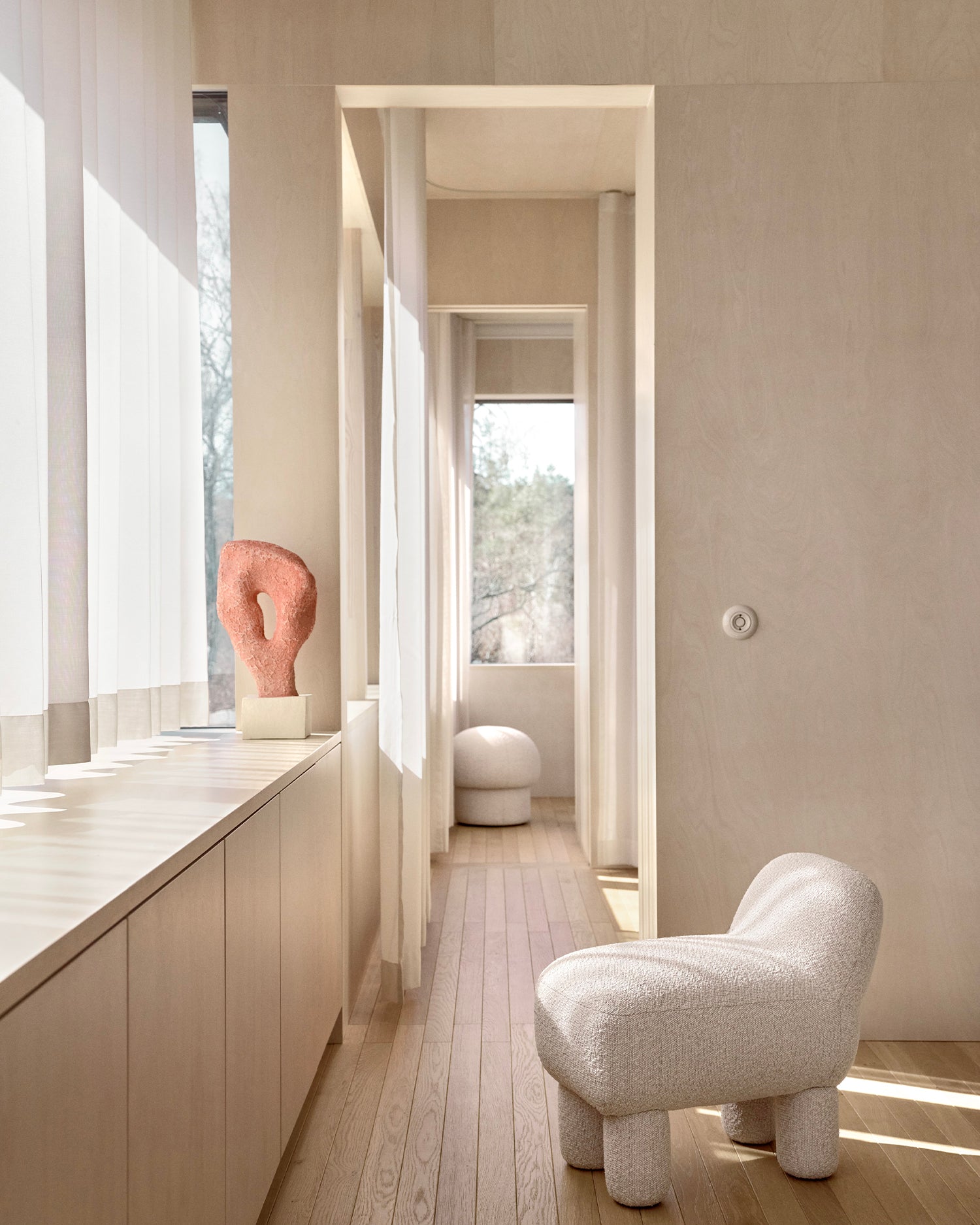 Pouf in tessuto Lulu