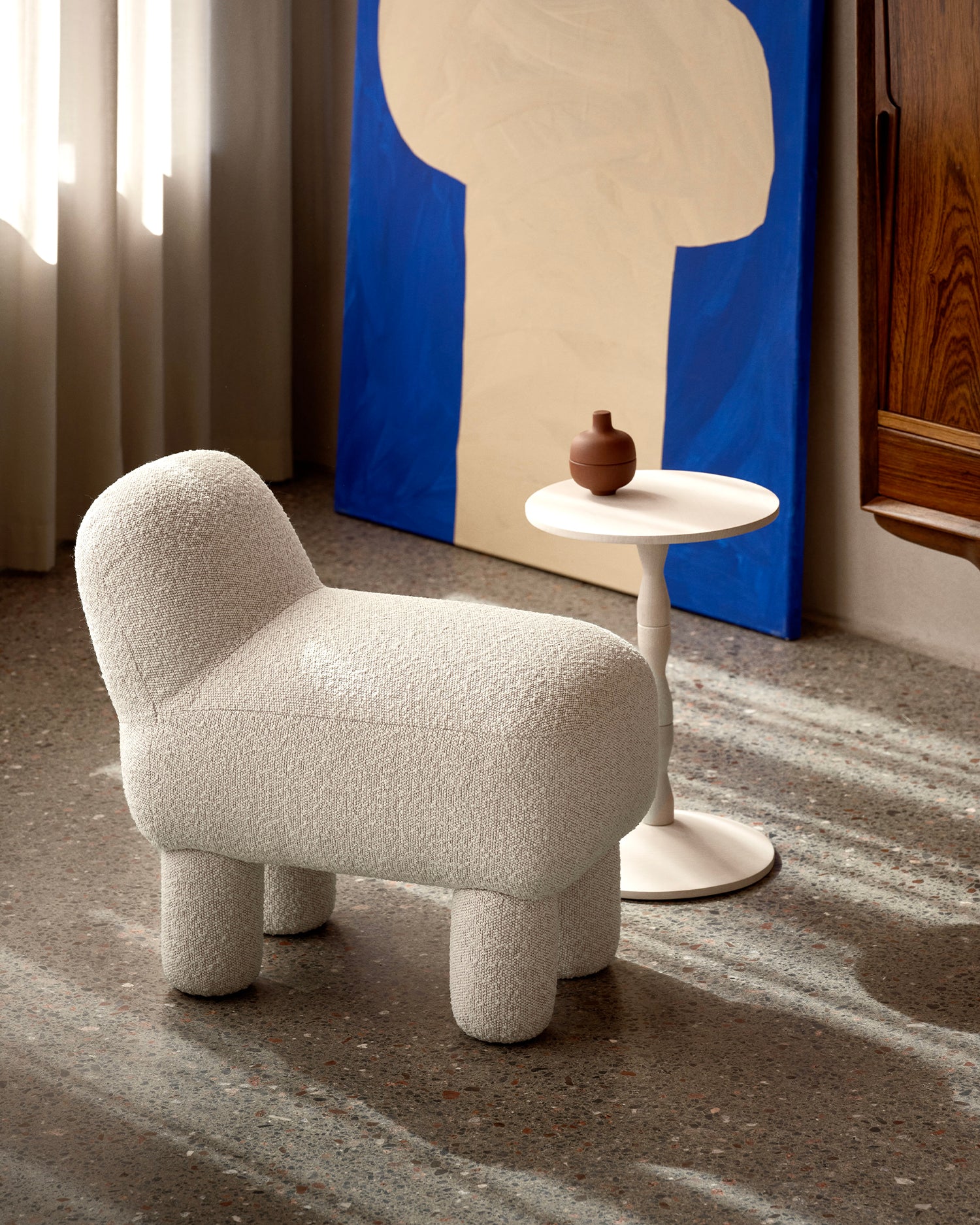 Pouf in tessuto Lulu