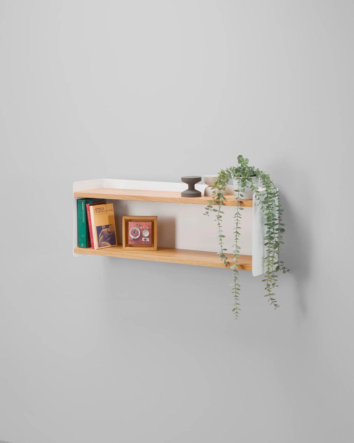 Scaffale da parete in metallo e rovere Giuly