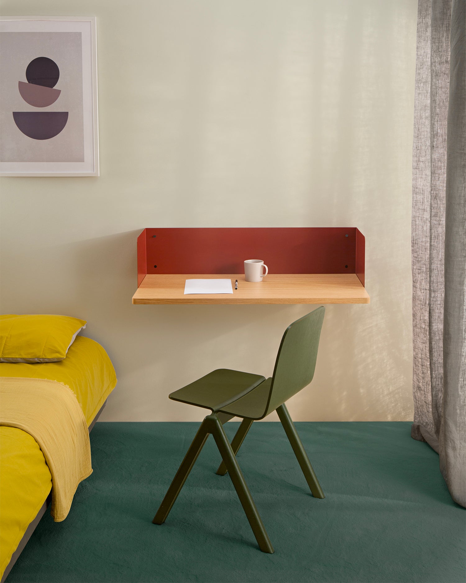 Scrivania da parete in metallo Desky