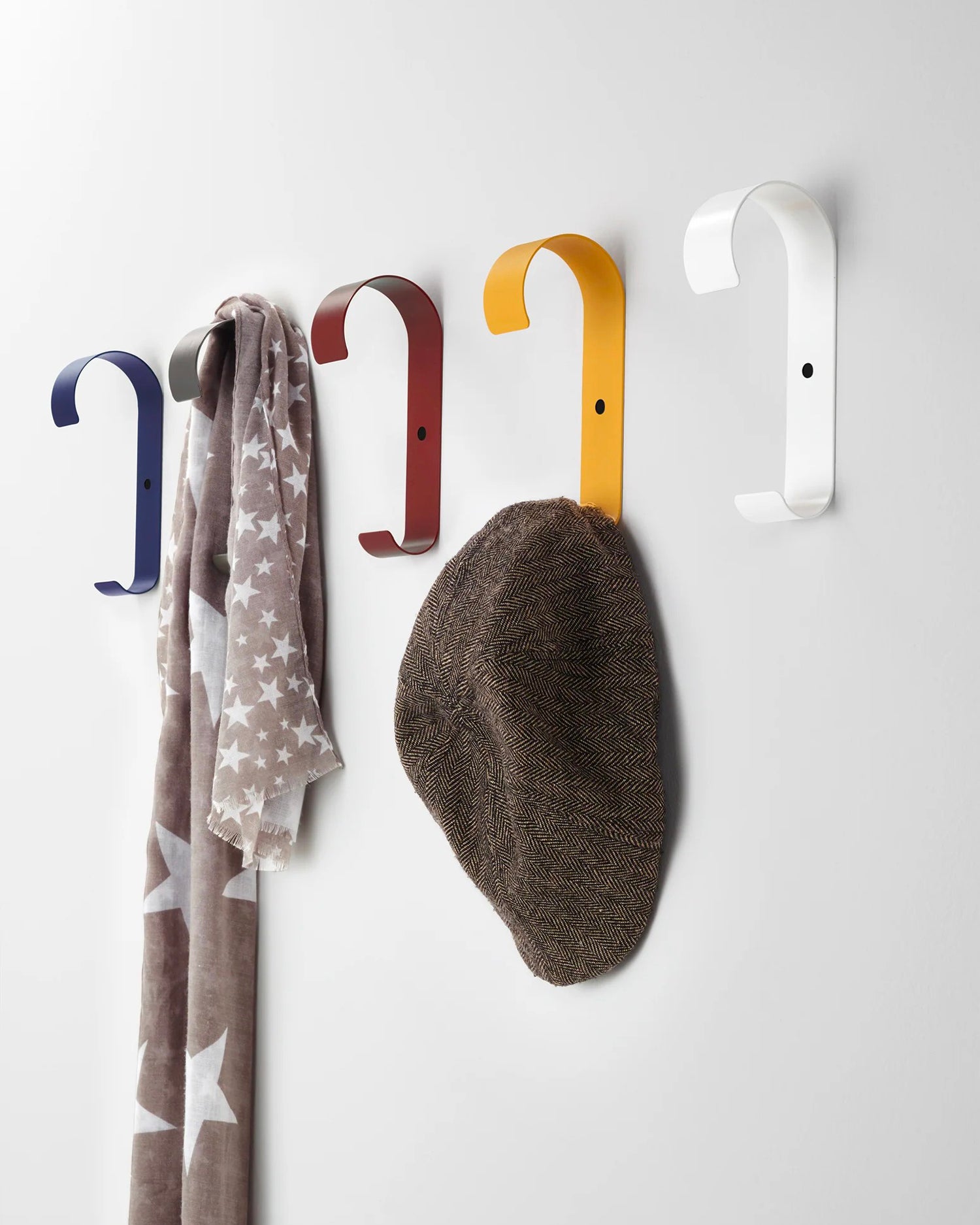 Set 2 appendiabiti da parete in metallo Cocò