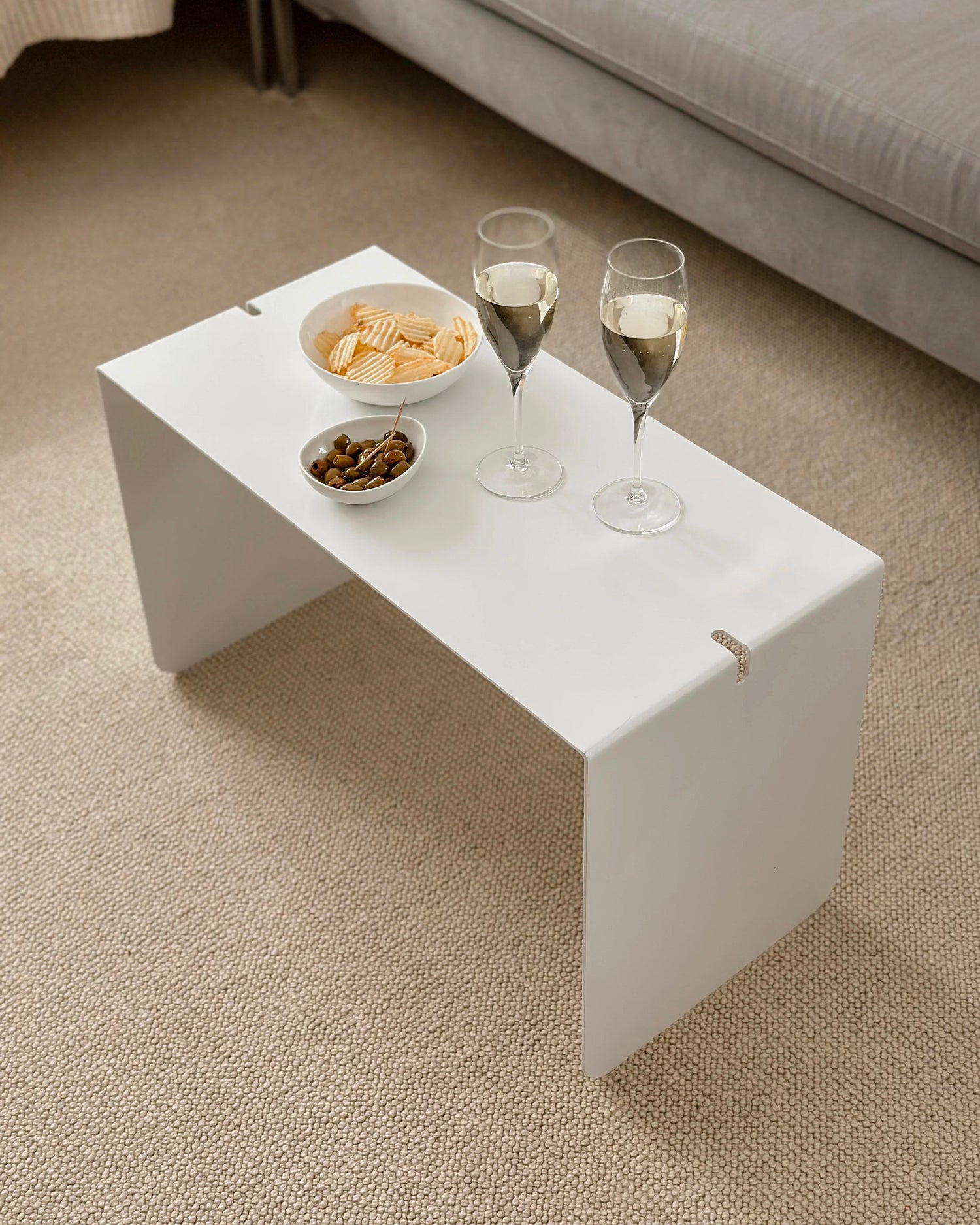 Tavolino multifunzione in metallo Double