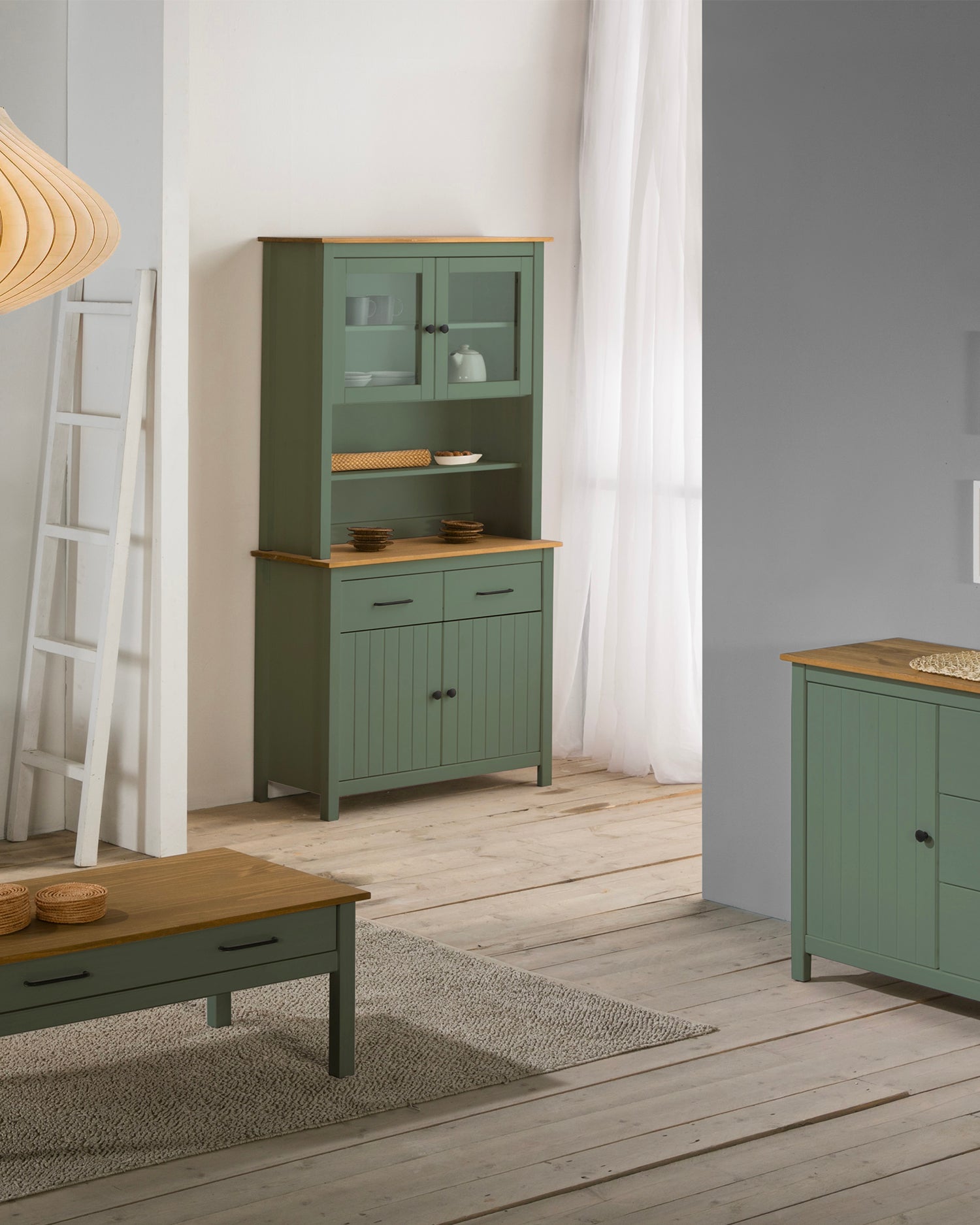 Credenza buffet in legno di pino Miranda