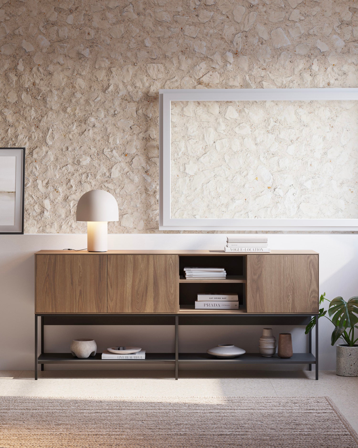 Credenza effetto legno Amira