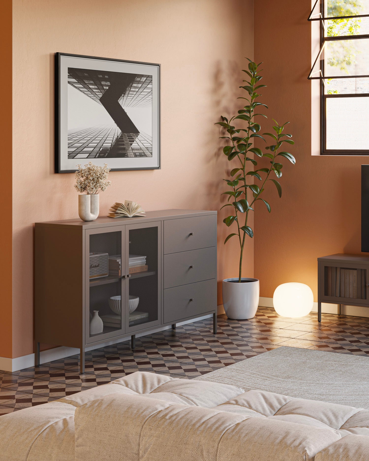 Credenza in metallo Fayna