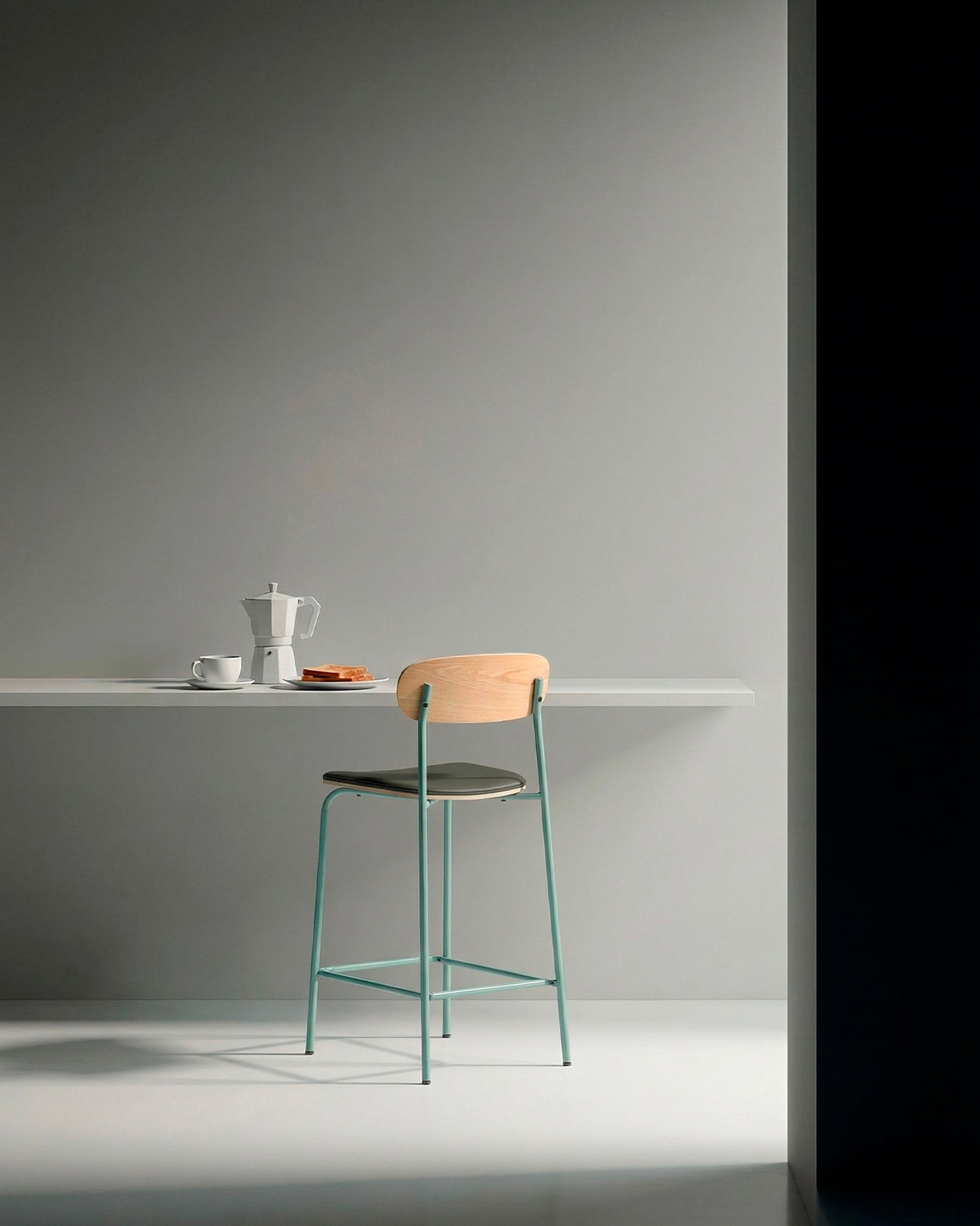 Set 2 sgabelli da cucina in similpelle Saula