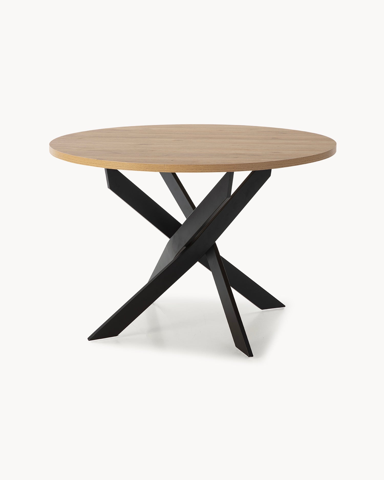 Tavolo da pranzo rotondo Ther rovere e nero Essential Design