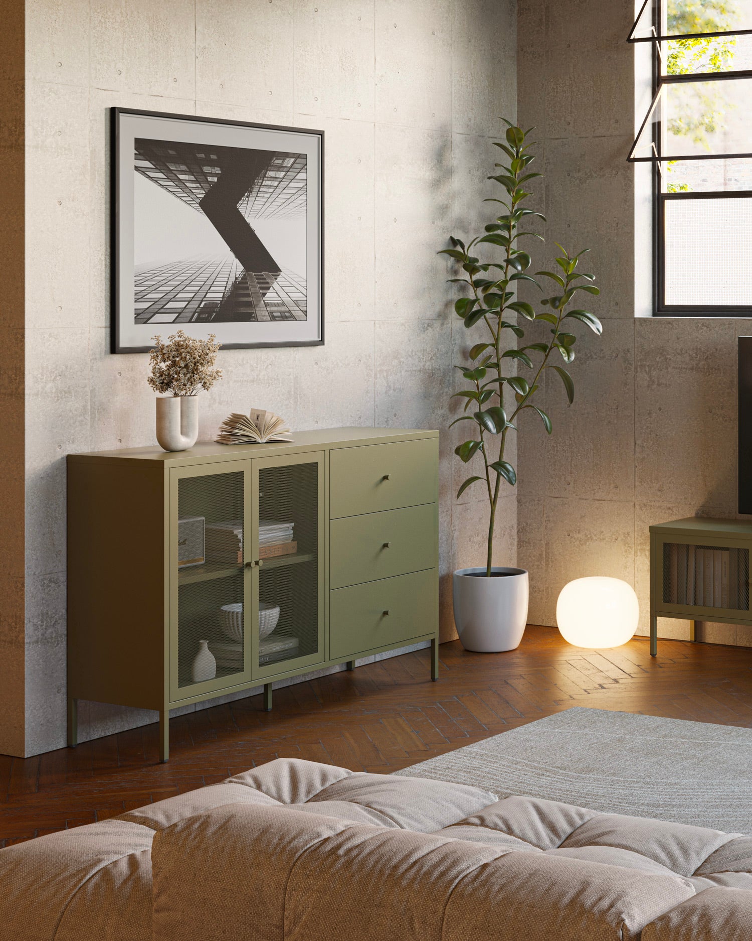 Credenza in metallo Fayna