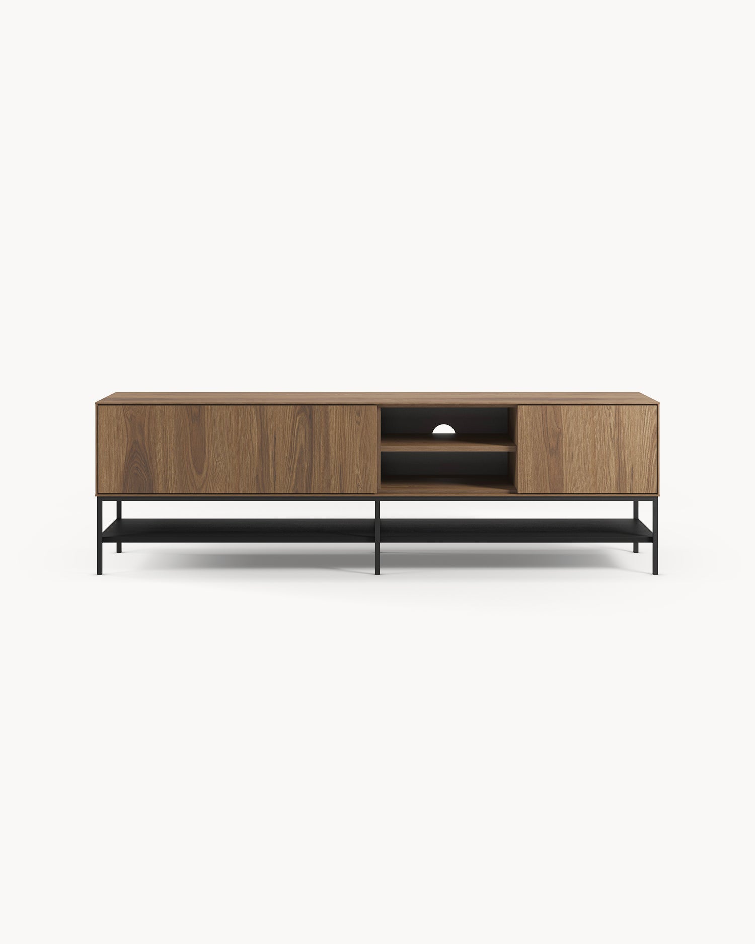 Mobile tv effetto legno Amira - Mdf/Metallo