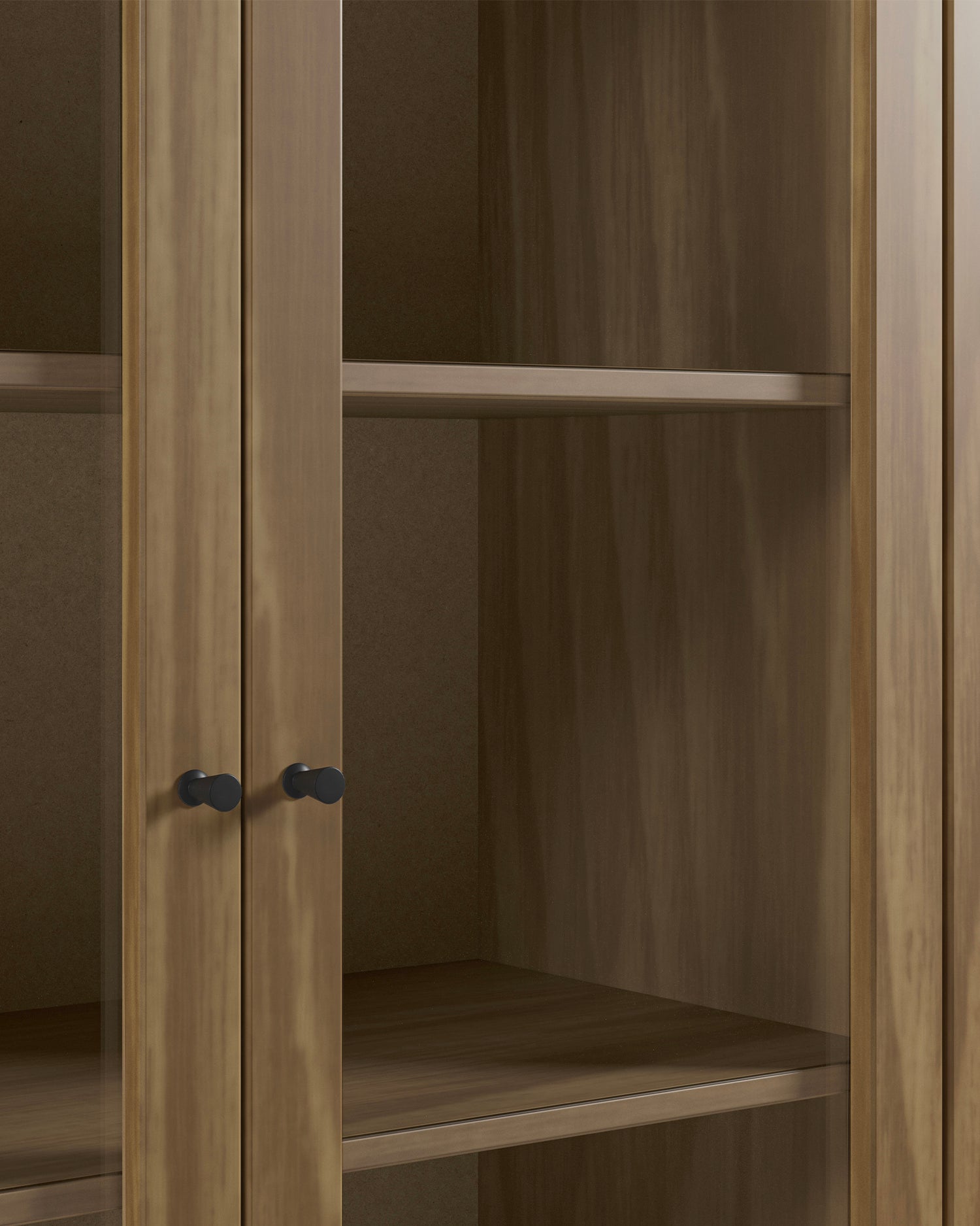 Vetrina in legno di pino Alessandra - Legno/Vetro