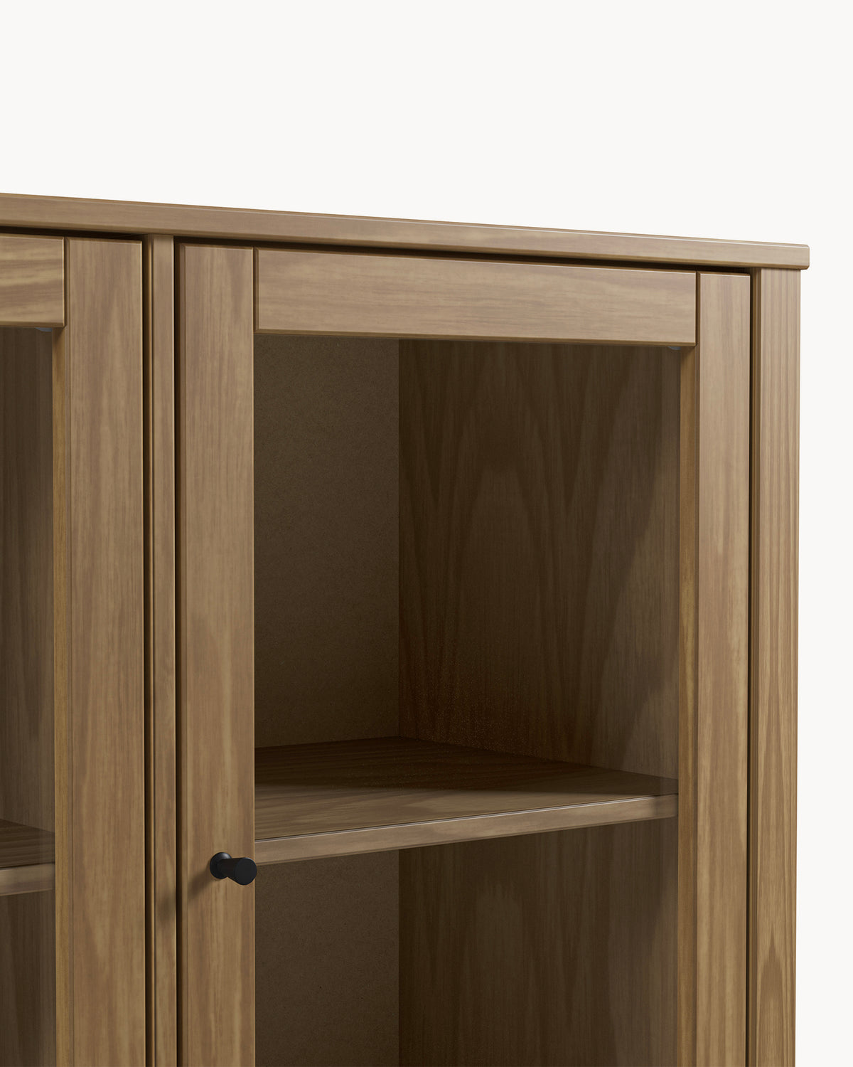 Credenza in legno di pino Alessandra - Legno/Vetro
