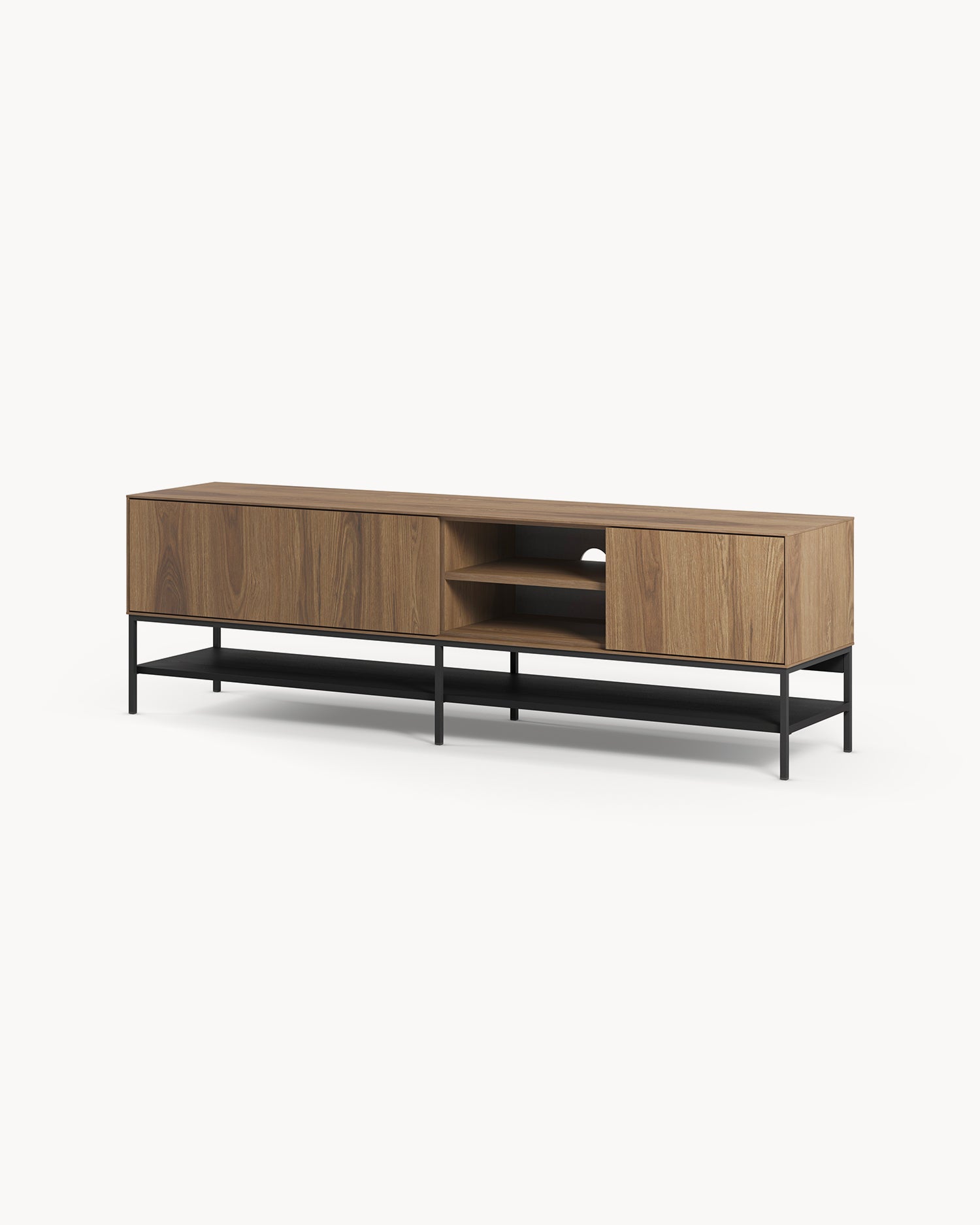 Mobile tv effetto legno Amira - Mdf/Metallo