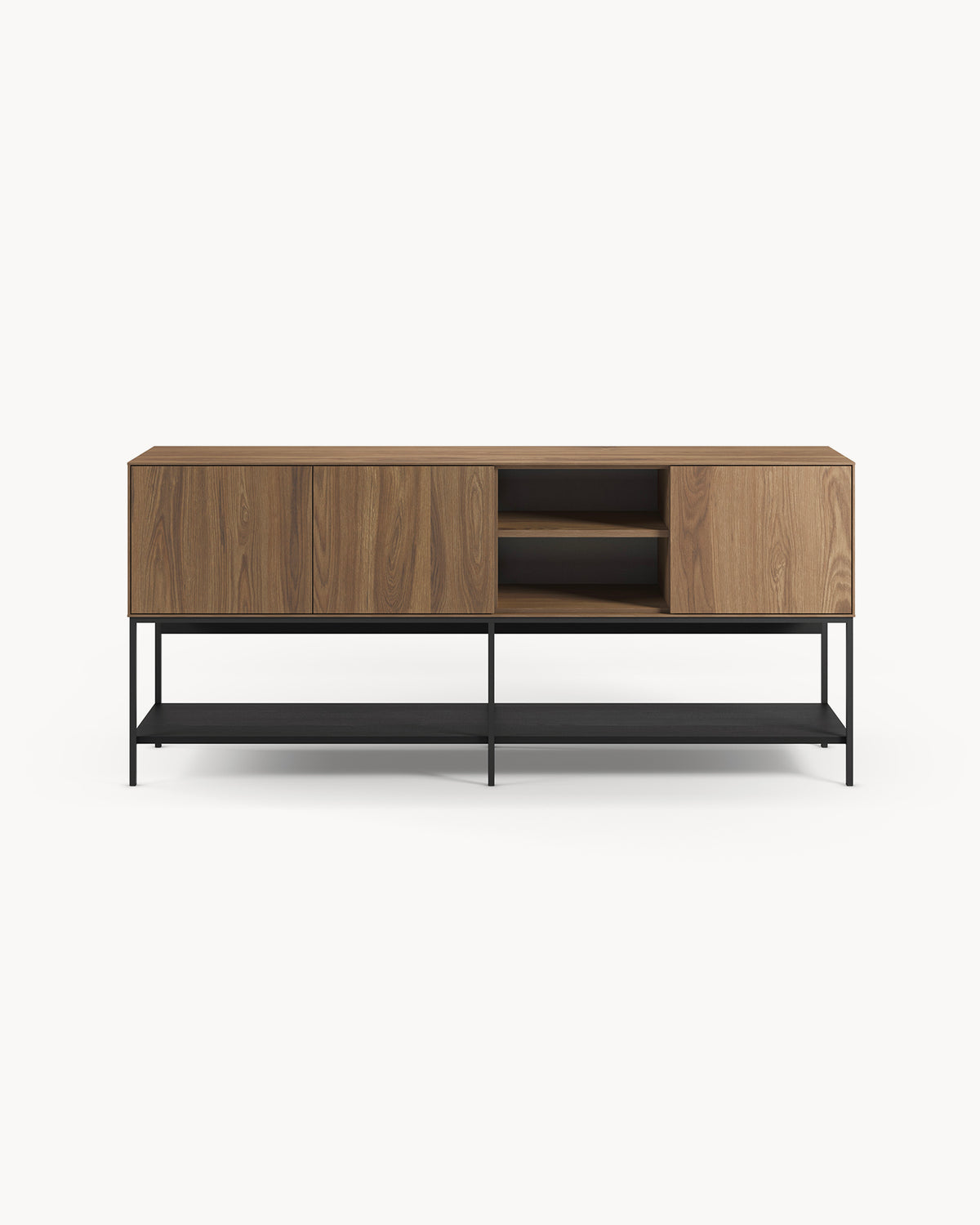 Credenza effetto legno Amira - Legno/Metallo