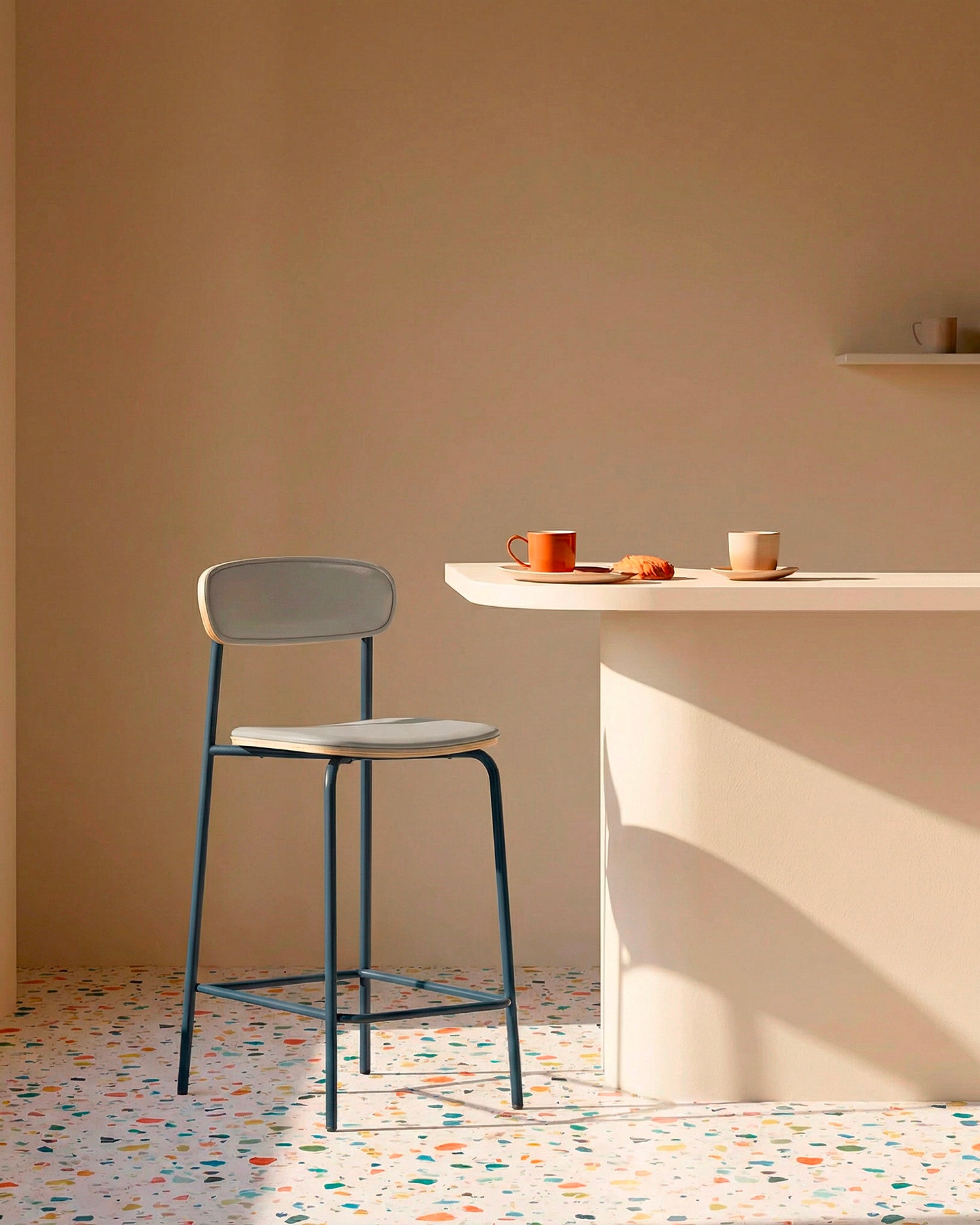 Set 2 sgabelli da cucina in similpelle Saula