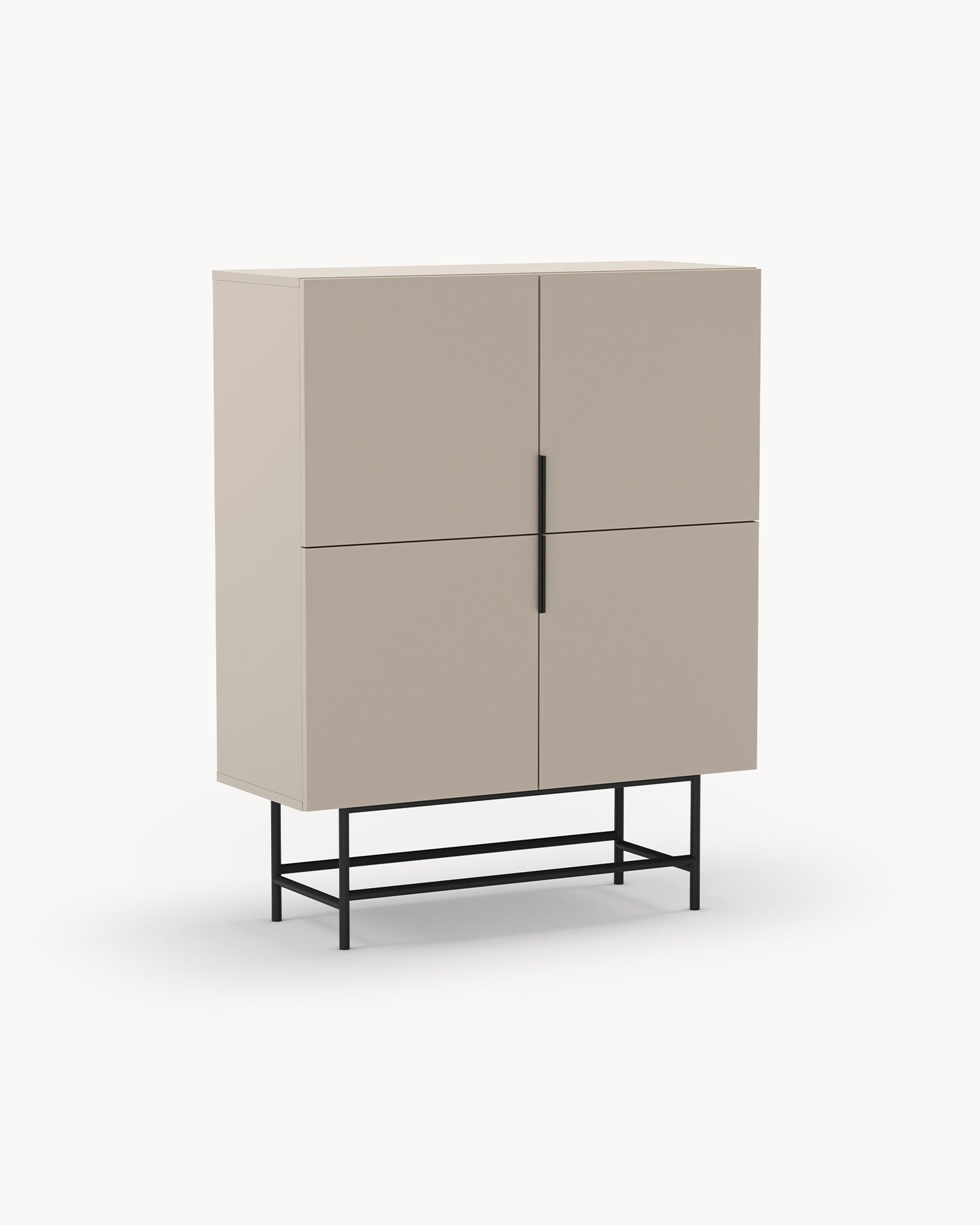 Credenza alta con gambe in metallo Eldia