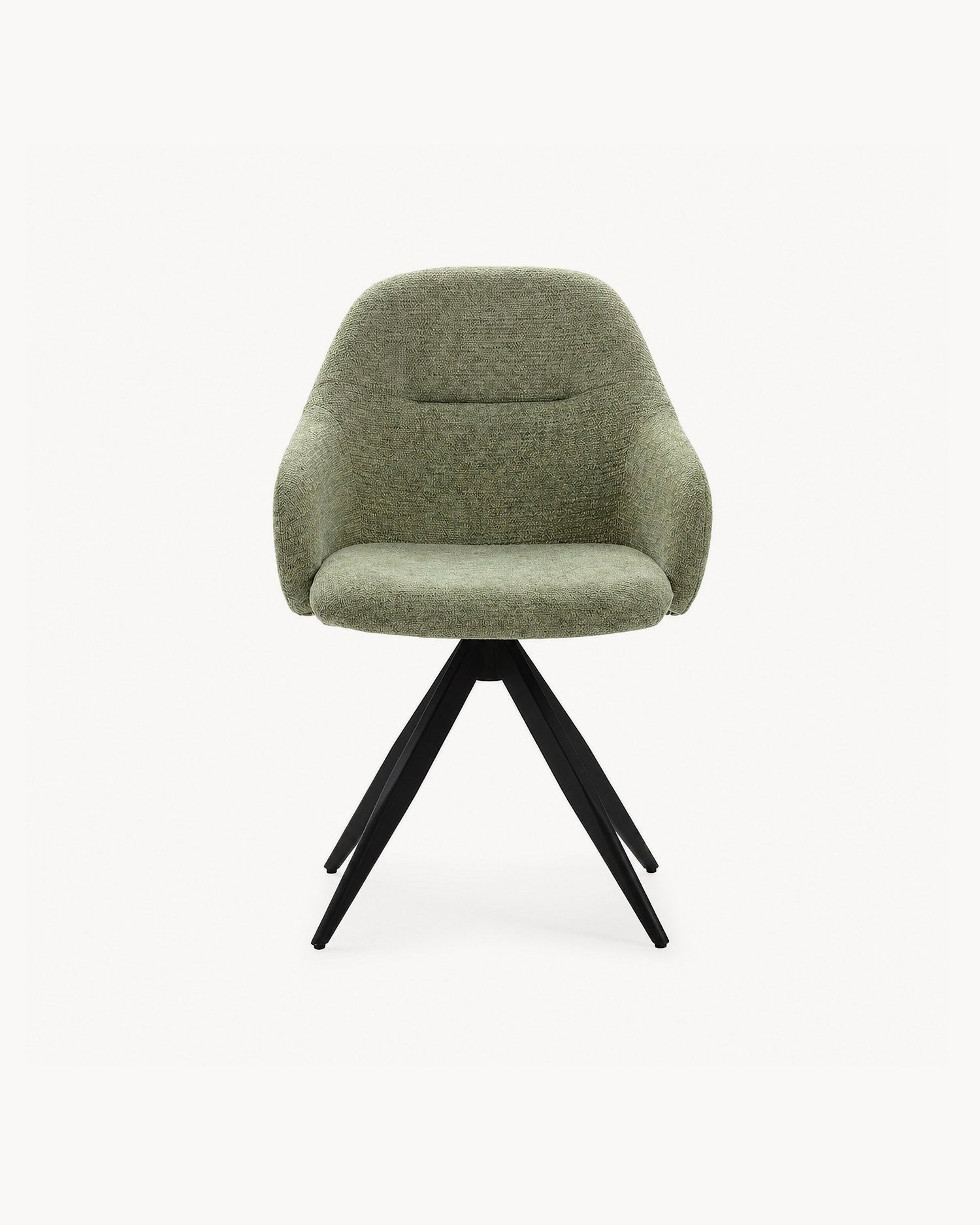 Set 2 sedie da pranzo imbottite con braccioli Tamara verde salvia Essential Design